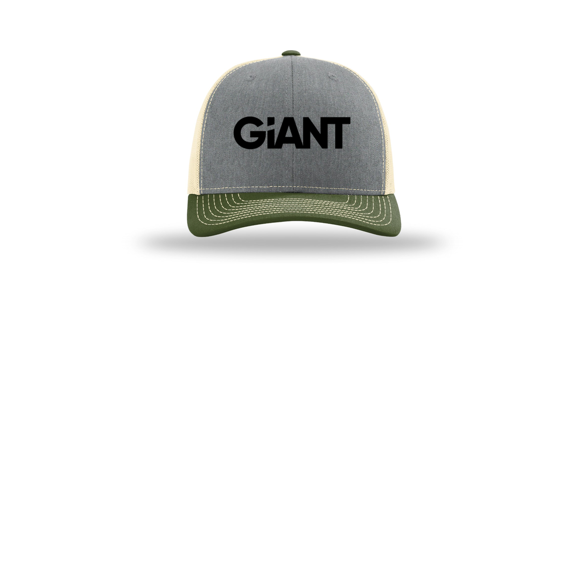 giantworldwide-richardson-trucker-cap-embroidery-capfront-R112-heathergreybircharmyolive-flat-front