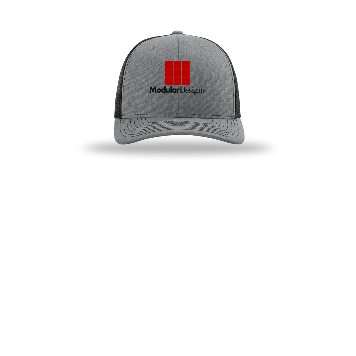 modulardesignsflooring-richardson-trucker-cap-embroidery-capfront-R112-heathergreyblack-flat-front