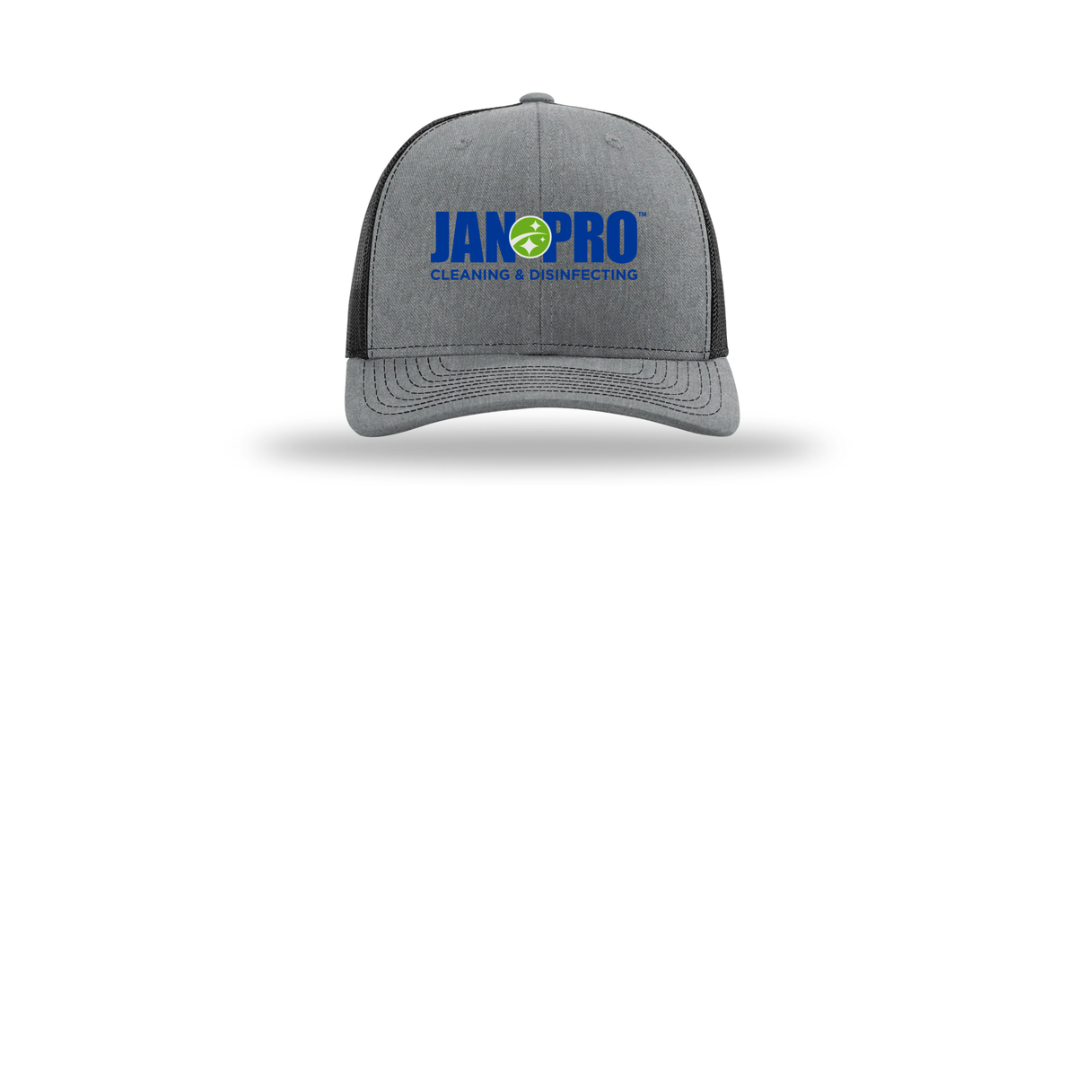 jan-pro-richardson-trucker-cap-embroidery-capfront-R112-heathergreyblack-flat-front