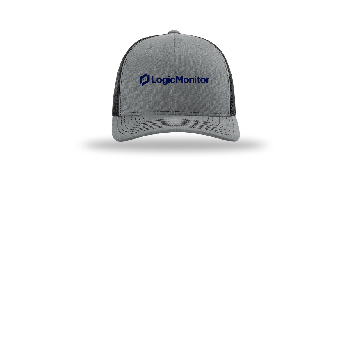 logicmonitor-richardson-trucker-cap-embroidery-capfront-R112-heathergreyblack-flat-front