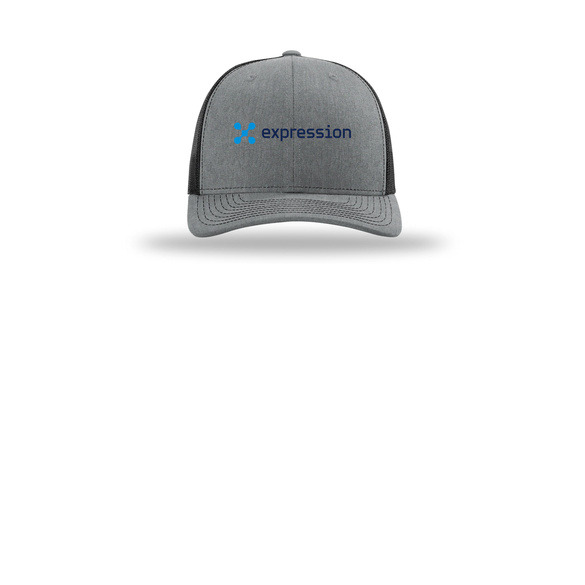 expr-richardson-trucker-cap-embroidery-capfront-R112-heathergreyblack-flat-front