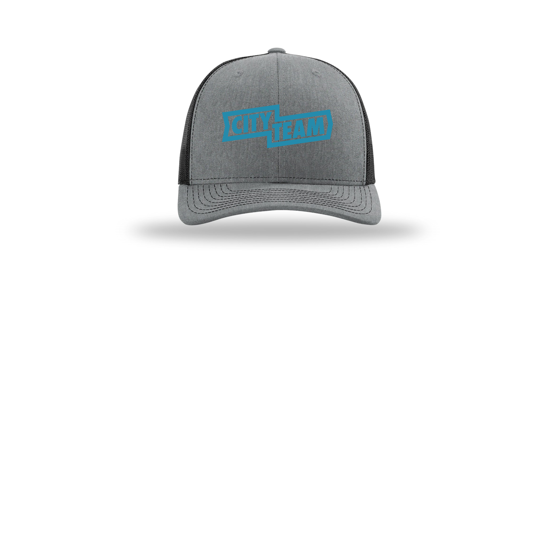 cityteam-richardson-trucker-cap-embroidery-capfront-R112-heathergreyblack-flat-front
