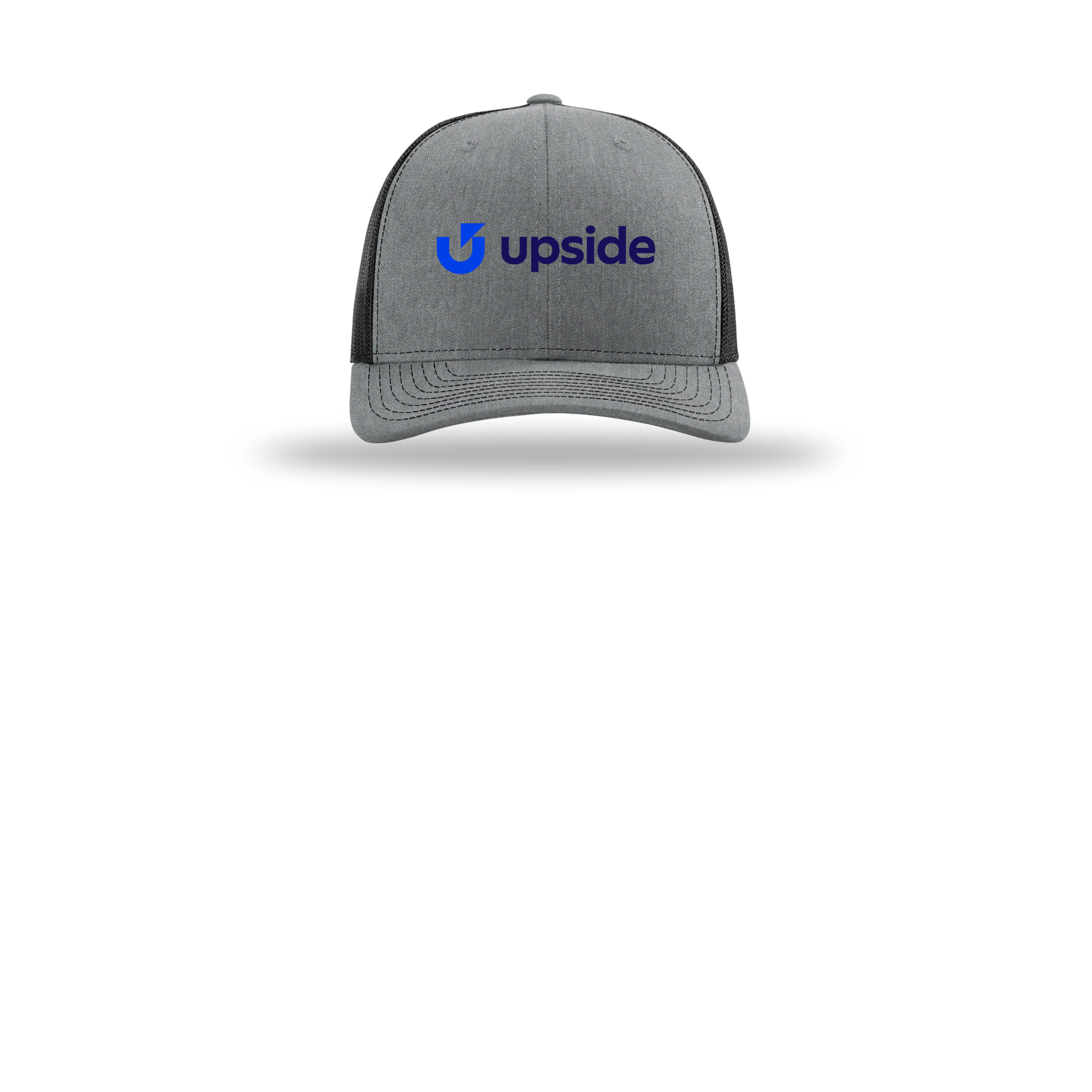 upside-richardson-trucker-cap-embroidery-capfront-R112-heathergreyblack-flat-front