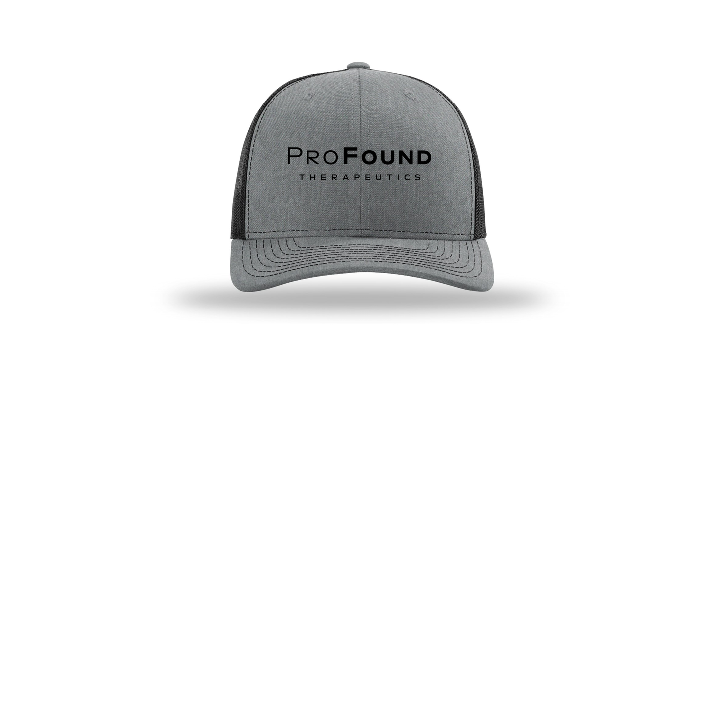 profoundtx-richardson-trucker-cap-embroidery-capfront-R112-heathergreyblack-flat-front