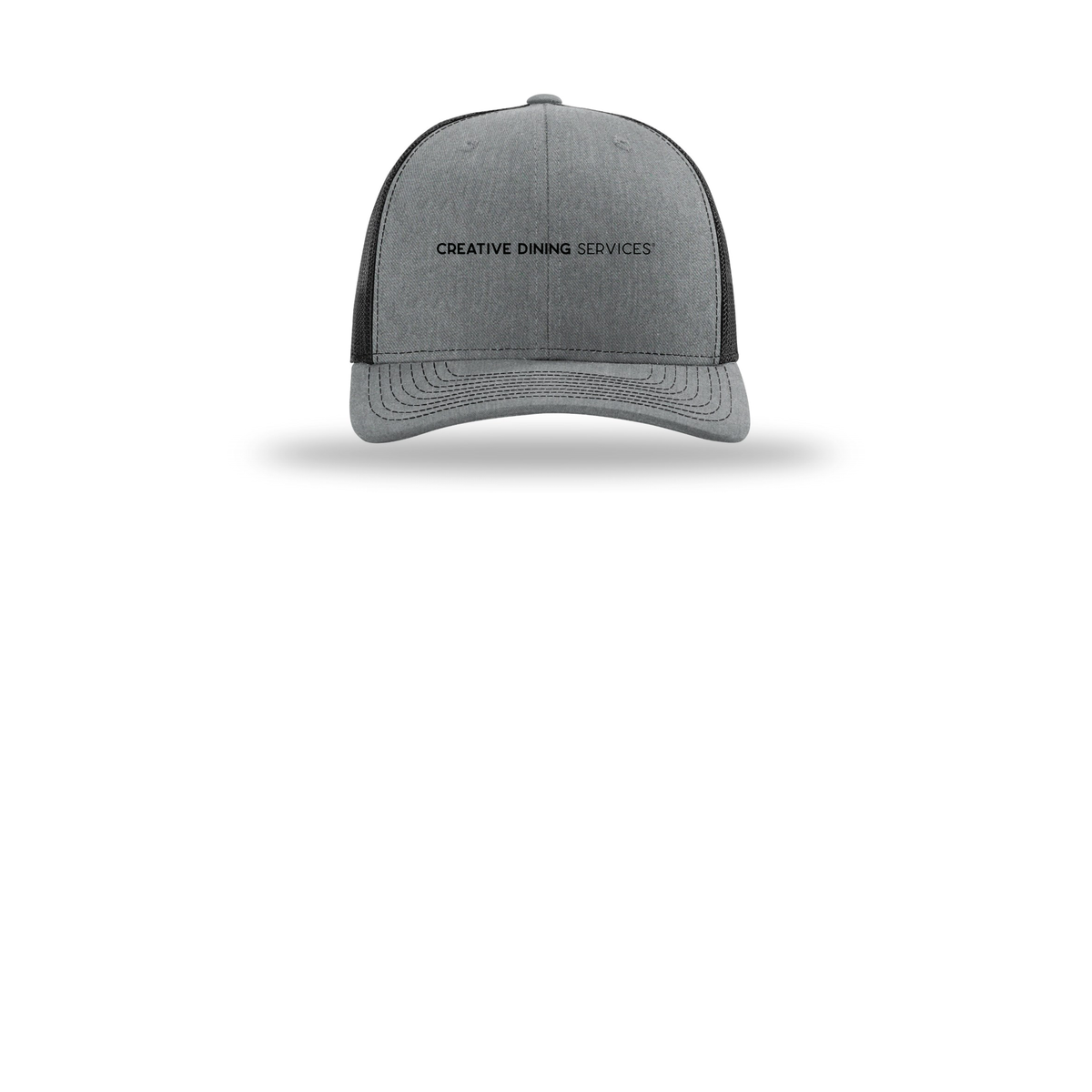 creativedining-richardson-trucker-cap-embroidery-capfront-R112-heathergreyblack-flat-front