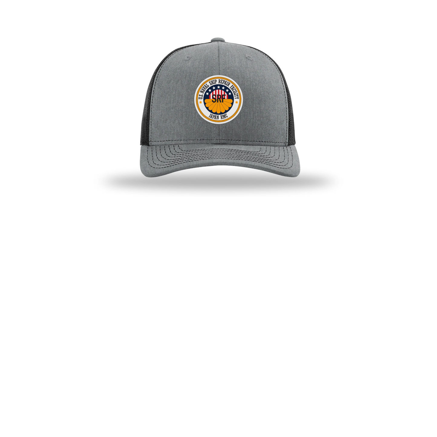 srf-jrmc-richardson-trucker-cap-embroidery-capfront-R112-heathergreyblack-flat-front