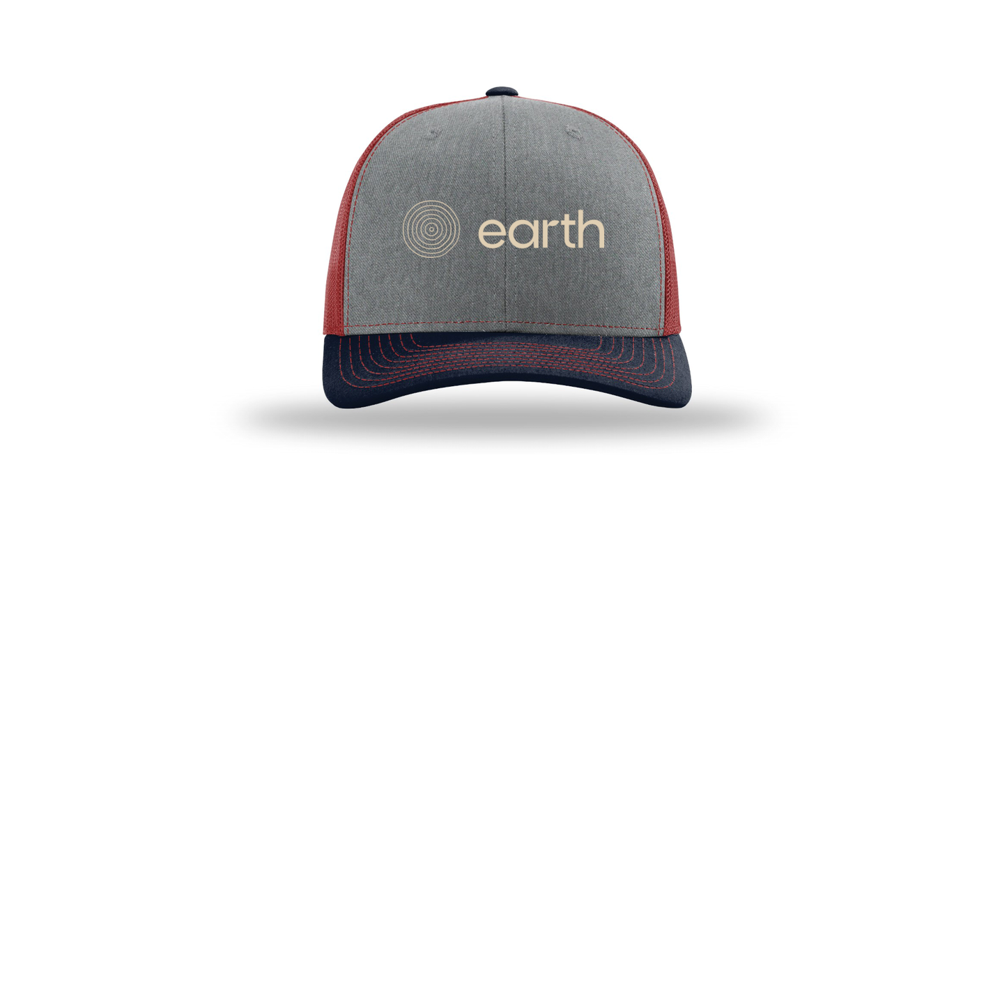 earthfuneral-richardson-trucker-cap-embroidery-capfront-R112-heathergreycardinalnavy-flat-front