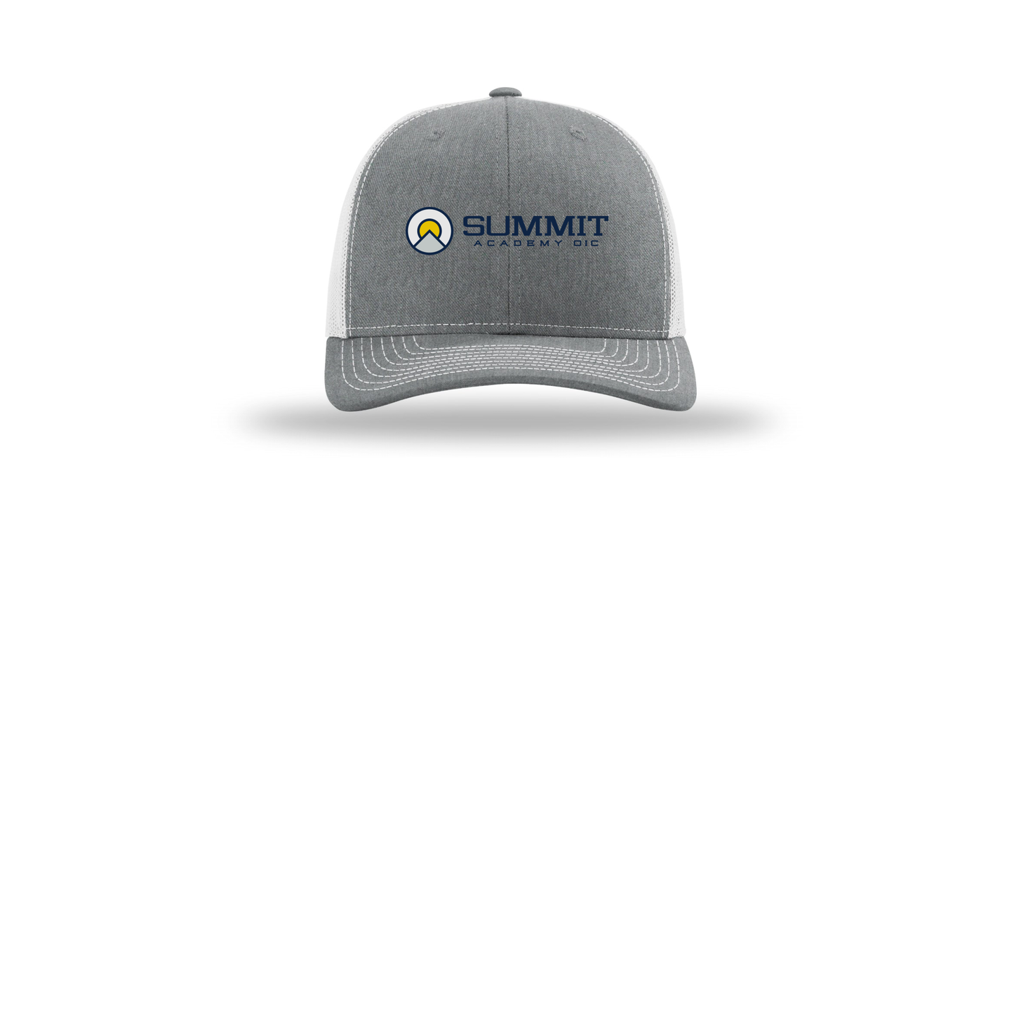 saoic-richardson-trucker-cap-embroidery-capfront-R112-heathergreylightgrey-flat-front