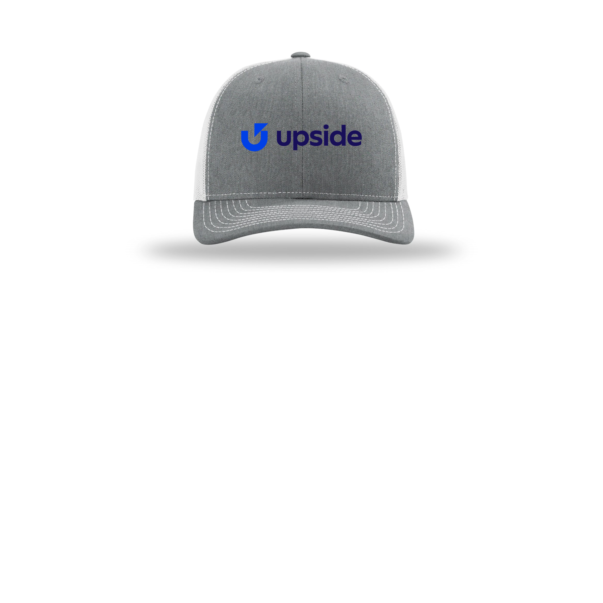 upside-richardson-trucker-cap-embroidery-capfront-R112-heathergreylightgrey-flat-front