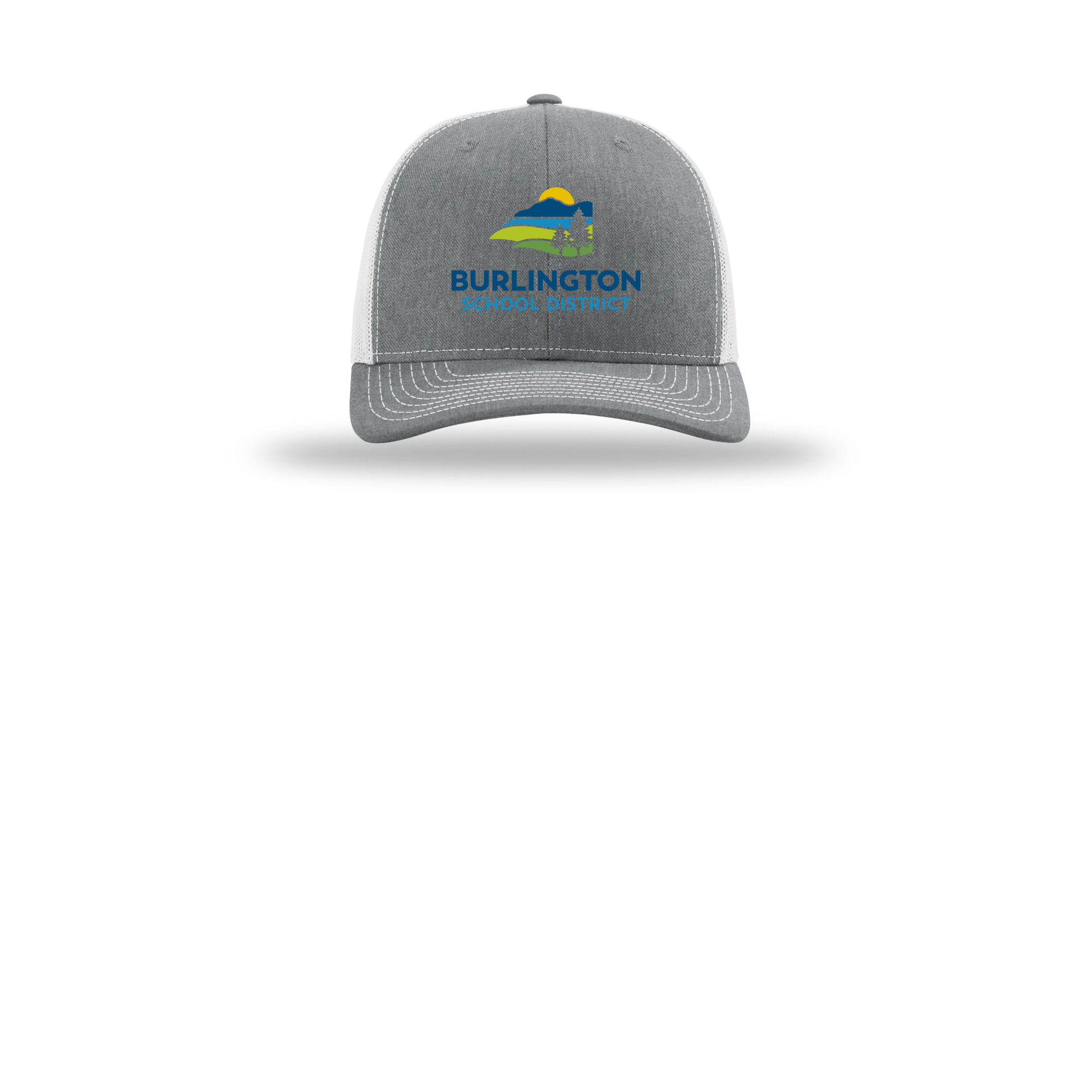 bsdvt-richardson-trucker-cap-embroidery-capfront-R112-heathergreylightgrey-flat-front