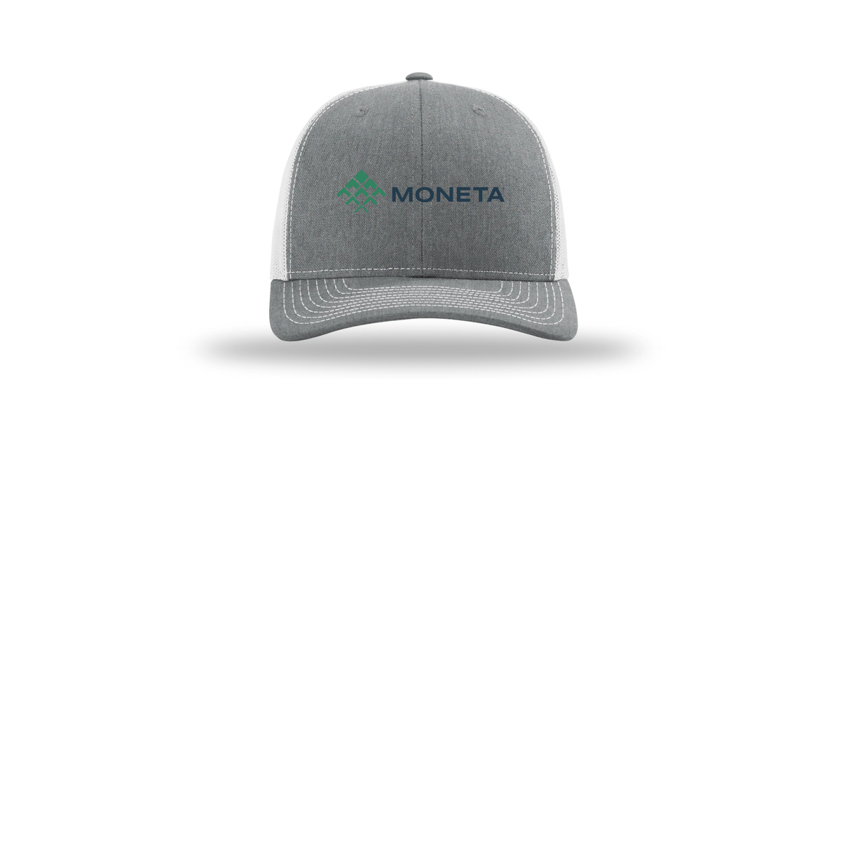 monetagroup-richardson-trucker-cap-embroidery-capfront-R112-heathergreylightgrey-flat-front