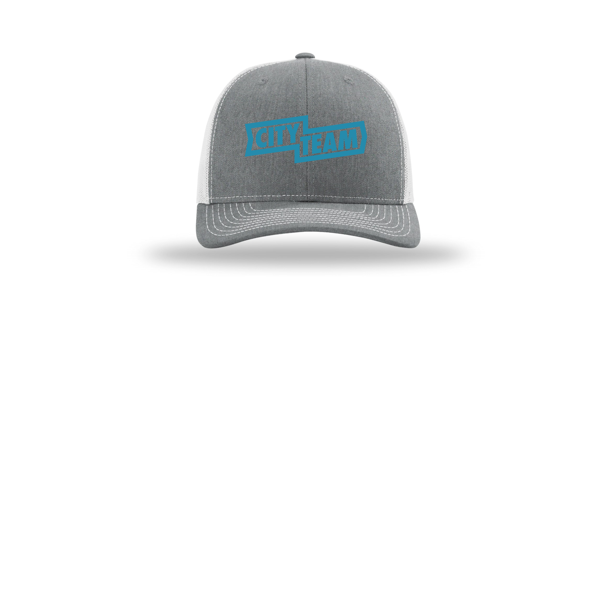 cityteam-richardson-trucker-cap-embroidery-capfront-R112-heathergreylightgrey-flat-front
