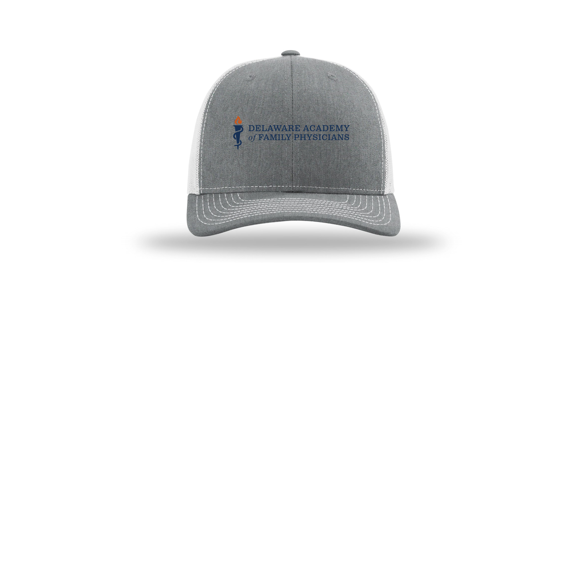 delfamdoc-richardson-trucker-cap-embroidery-capfront-R112-heathergreylightgrey-flat-front