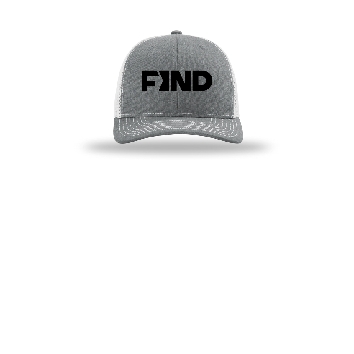 findrealestate-richardson-trucker-cap-embroidery-capfront-R112-heathergreylightgrey-flat-front