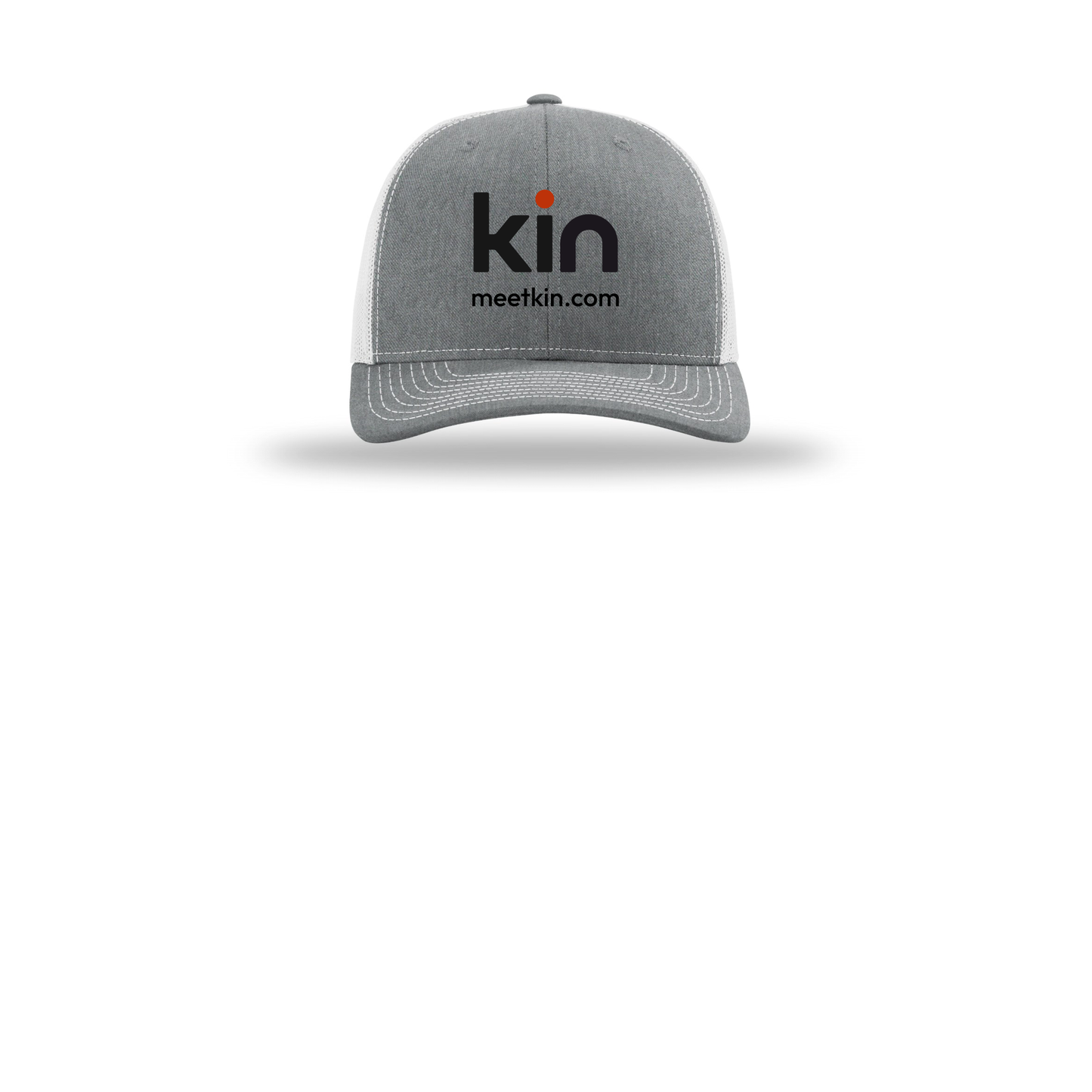 kin-richardson-trucker-cap-embroidery-capfront-R112-heathergreylightgrey-flat-front
