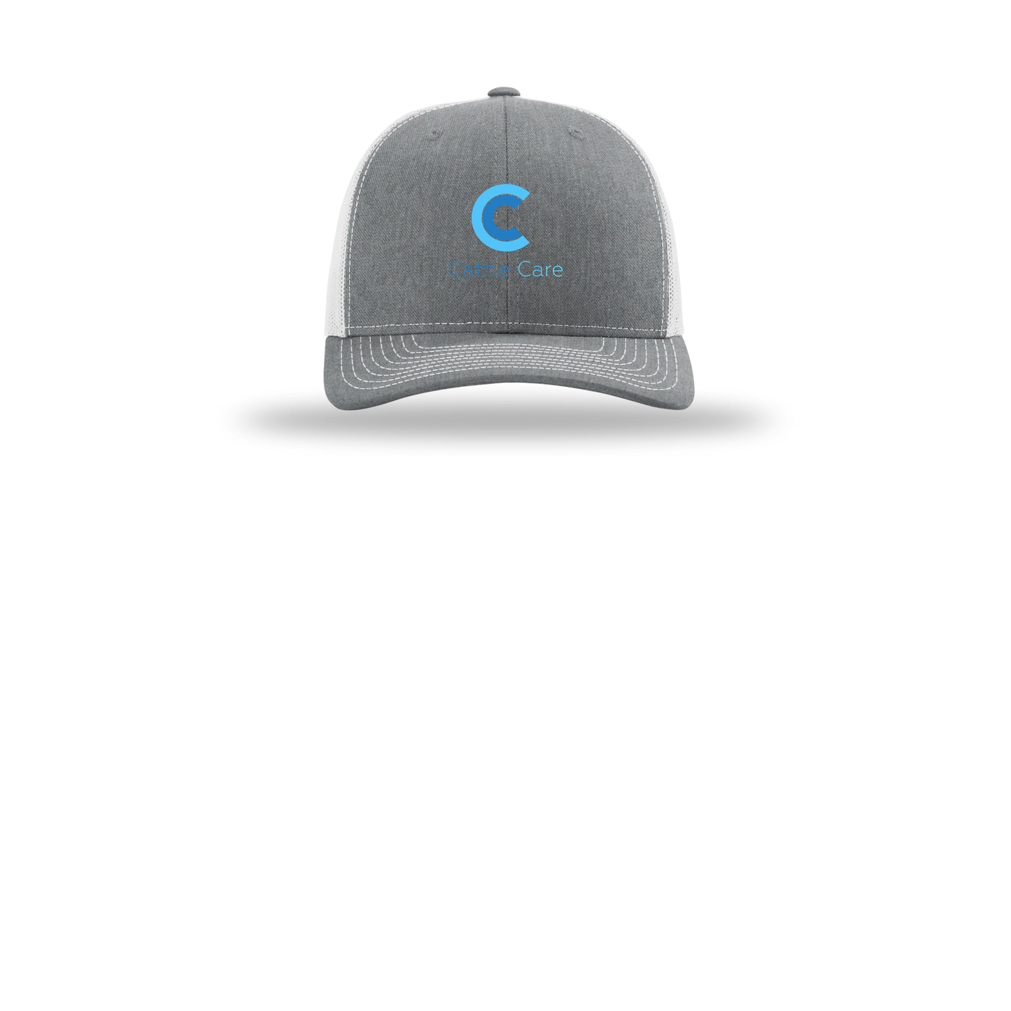 cattle-care-richardson-trucker-cap-embroidery-capfront-R112-heathergreylightgrey-flat-front
