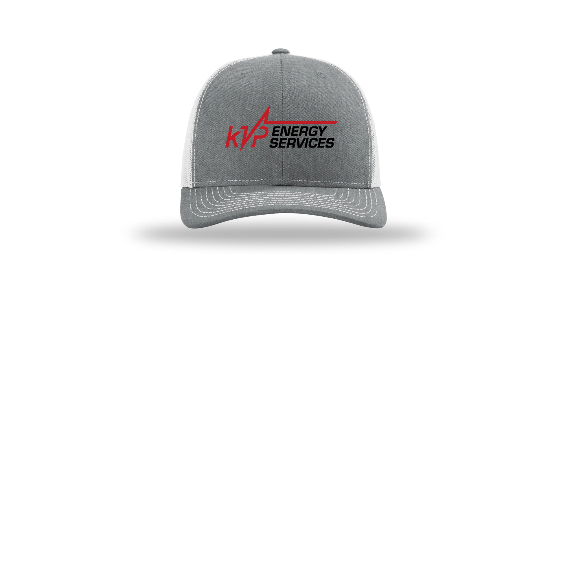 kvpenergy-richardson-trucker-cap-embroidery-capfront-R112-heathergreylightgrey-flat-front