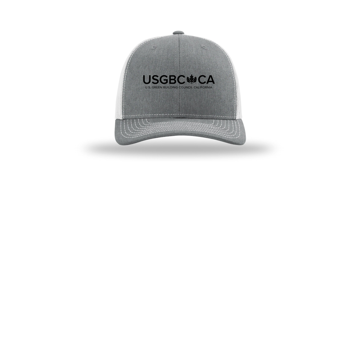 usgbc-ca-richardson-trucker-cap-embroidery-capfront-R112-heathergreylightgrey-flat-front
