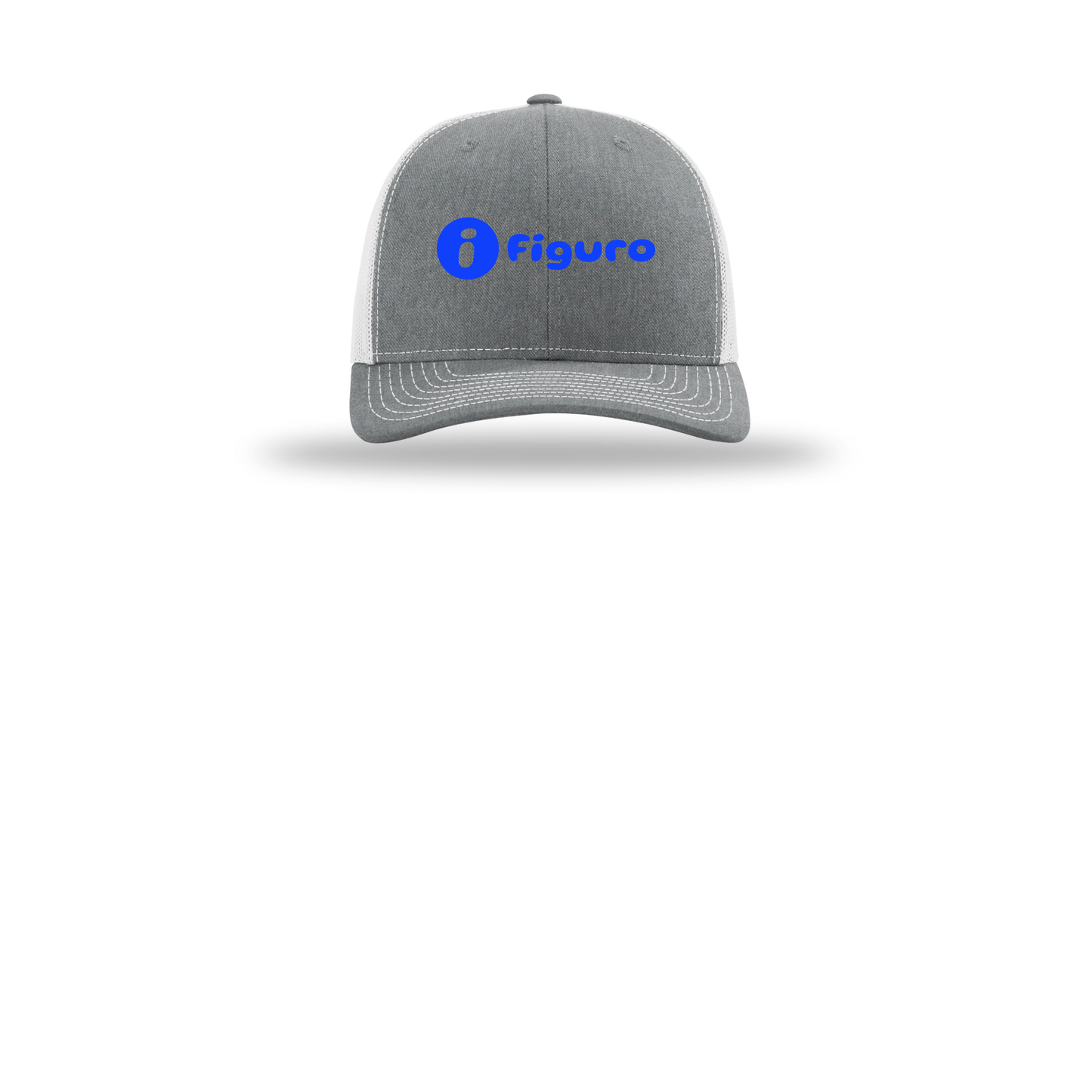 getfiguro-richardson-trucker-cap-embroidery-capfront-R112-heathergreylightgrey-flat-front