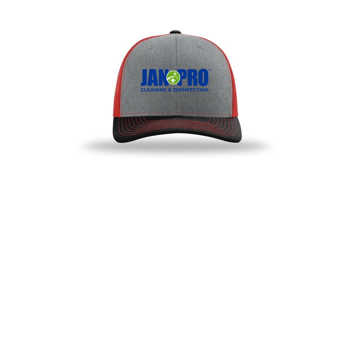 jan-pro-richardson-trucker-cap-embroidery-capfront-R112-heathergreyredblack-flat-front