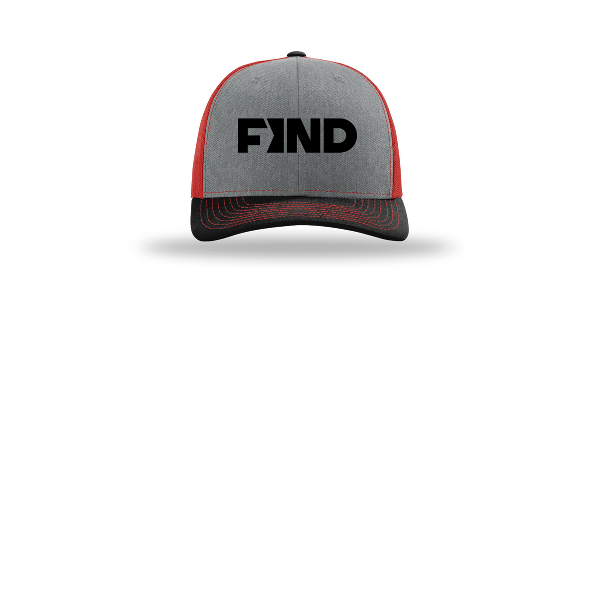 findrealestate-richardson-trucker-cap-embroidery-capfront-R112-heathergreyredblack-flat-front