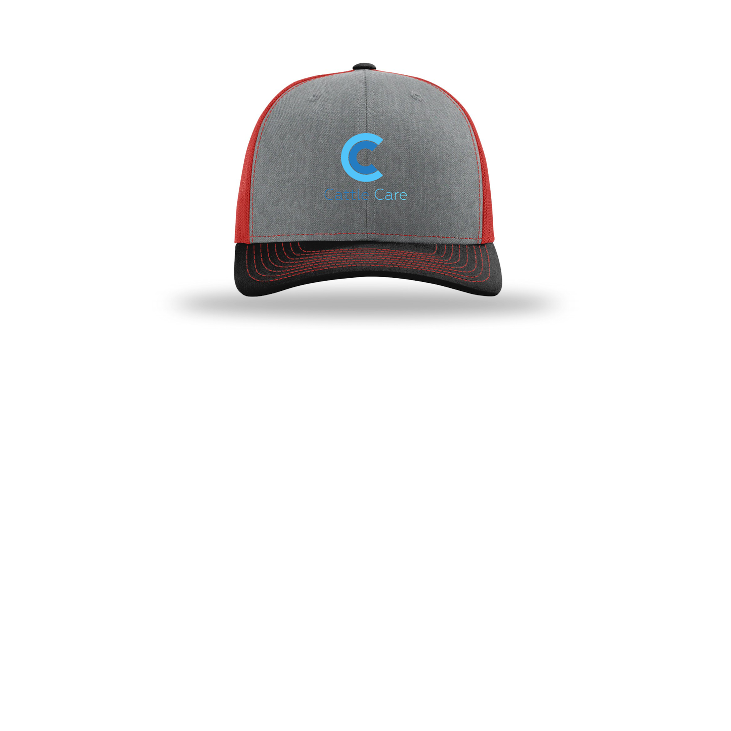 cattle-care-richardson-trucker-cap-embroidery-capfront-R112-heathergreyredblack-flat-front