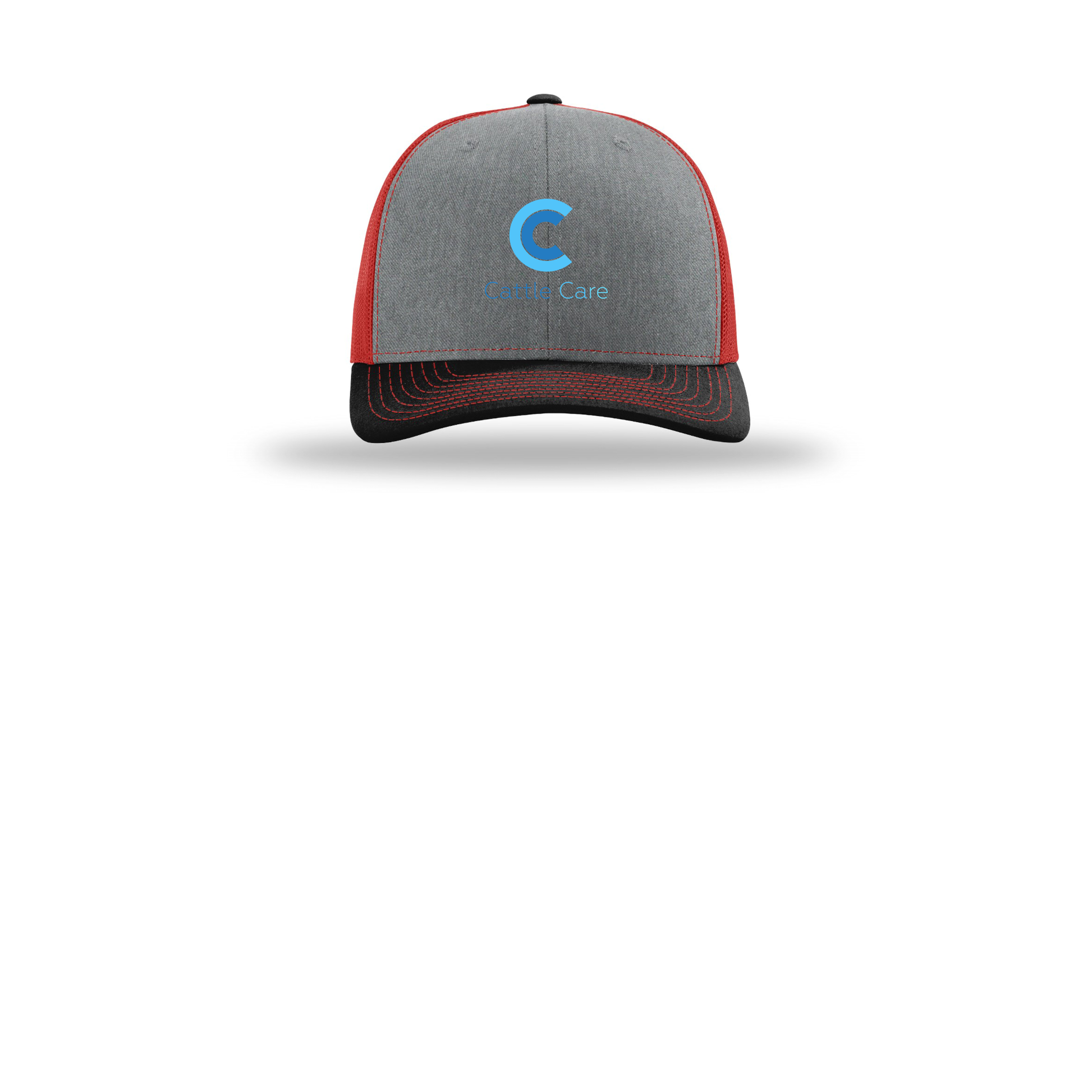 cattle-care-richardson-trucker-cap-embroidery-capfront-R112-heathergreyredblack-flat-front