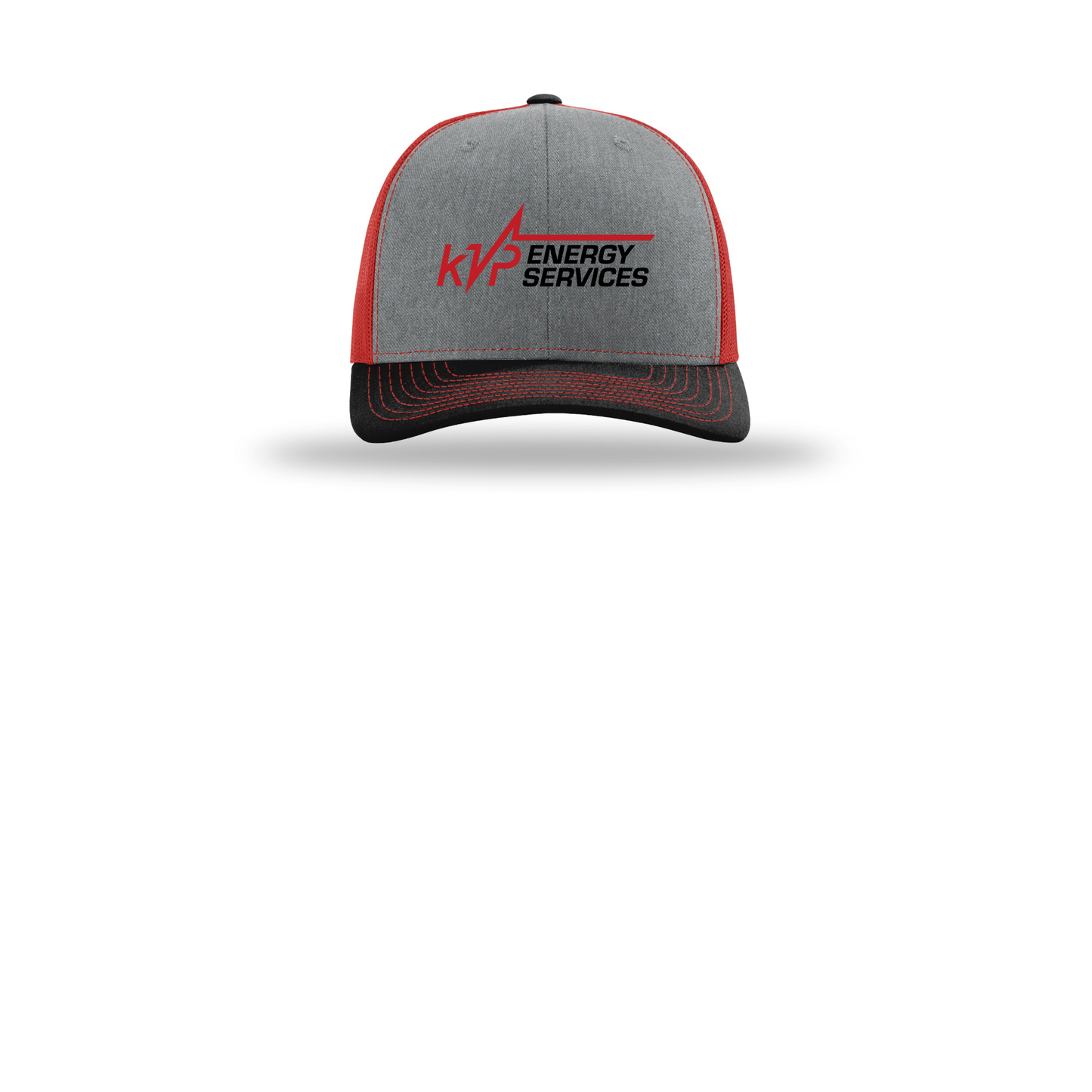 kvpenergy-richardson-trucker-cap-embroidery-capfront-R112-heathergreyredblack-flat-front