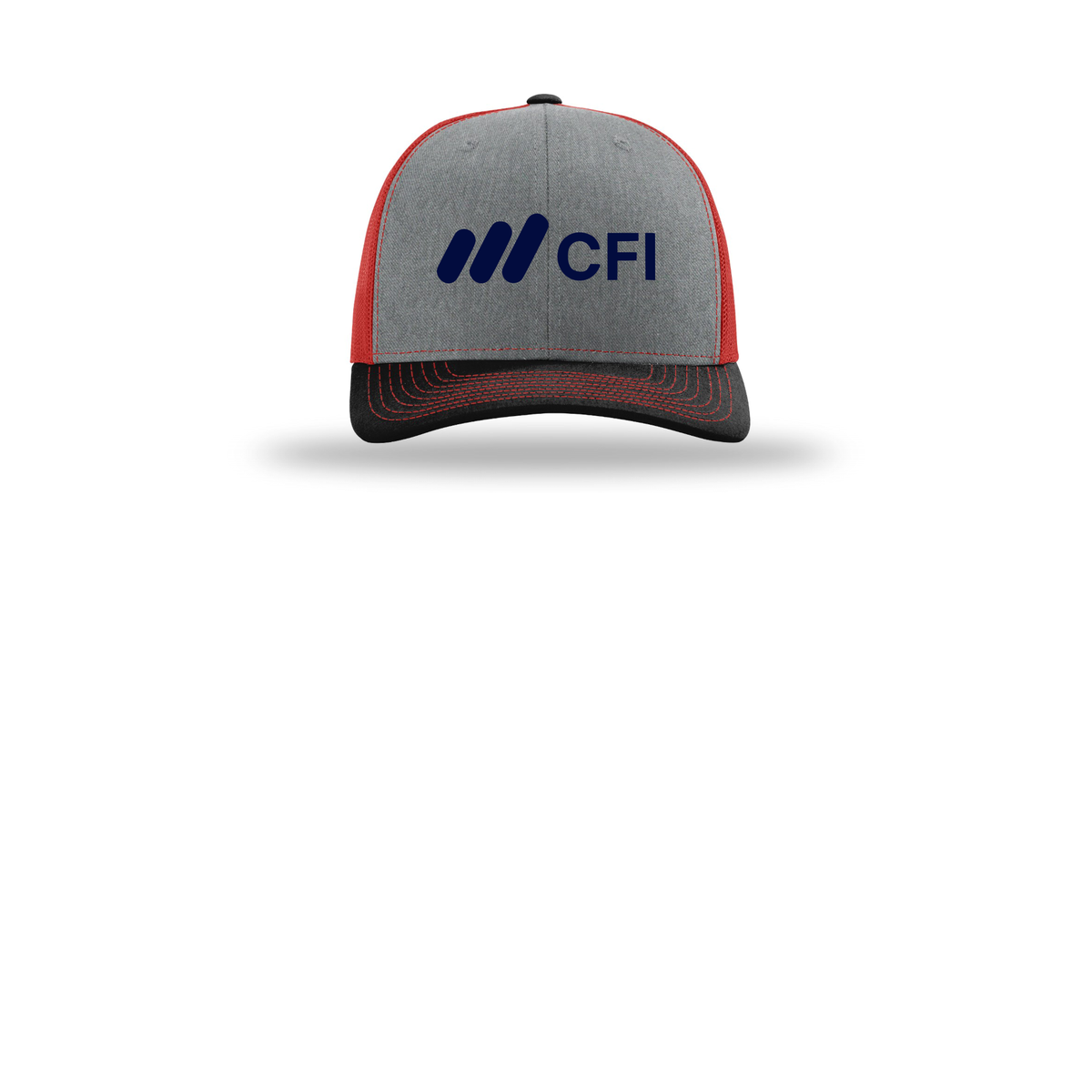 corporatefinanceinstitute-richardson-trucker-cap-embroidery-capfront-R112-heathergreyredblack-flat-front
