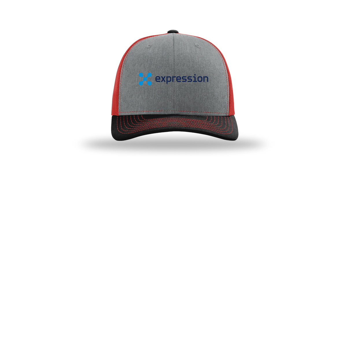 expr-richardson-trucker-cap-embroidery-capfront-R112-heathergreyredblack-flat-front