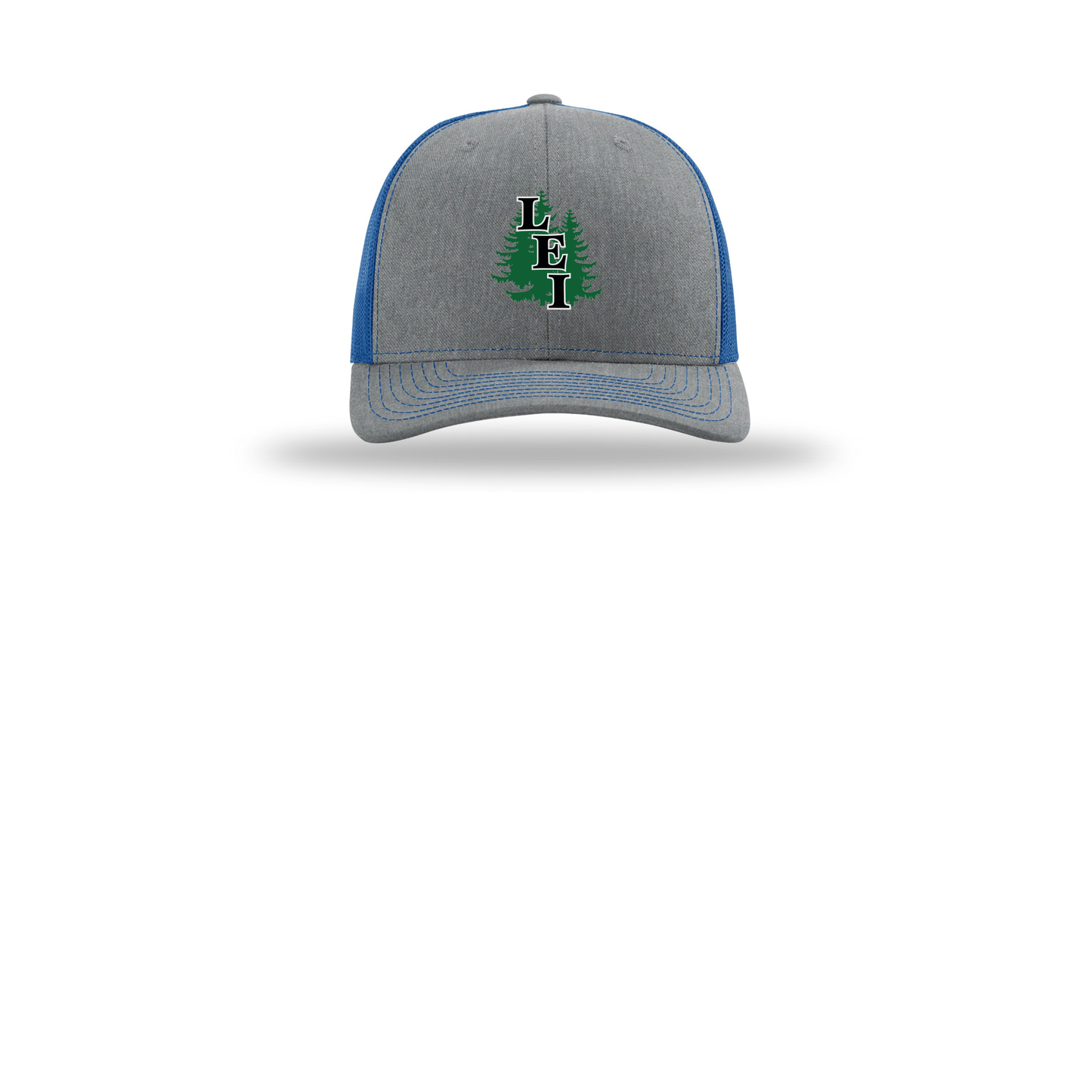 leisite-richardson-trucker-cap-embroidery-capfront-R112-heathergreyroyal-flat-front