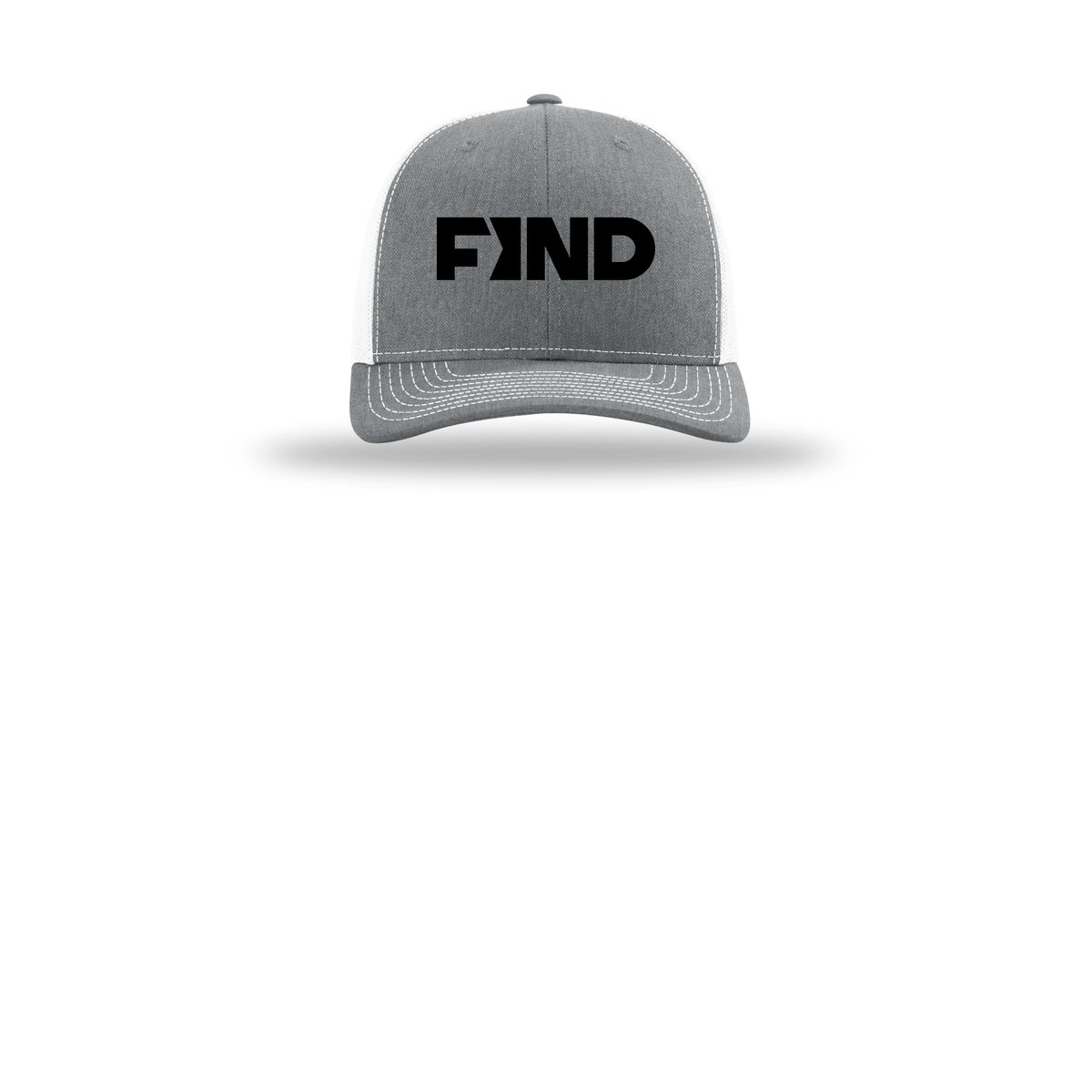 findrealestate-richardson-trucker-cap-embroidery-capfront-R112-heathergreywhite-flat-front