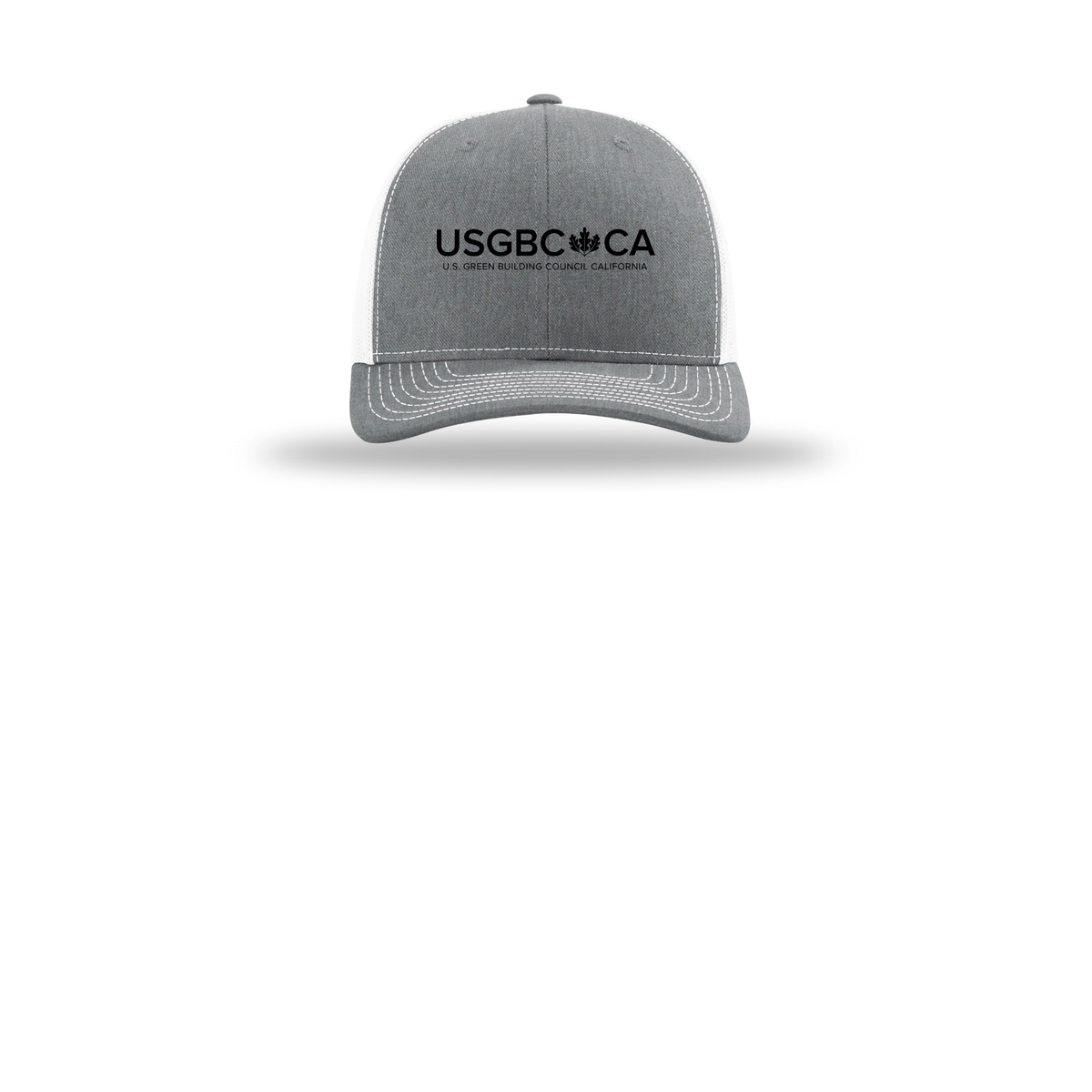 usgbc-ca-richardson-trucker-cap-embroidery-capfront-R112-heathergreywhite-flat-front