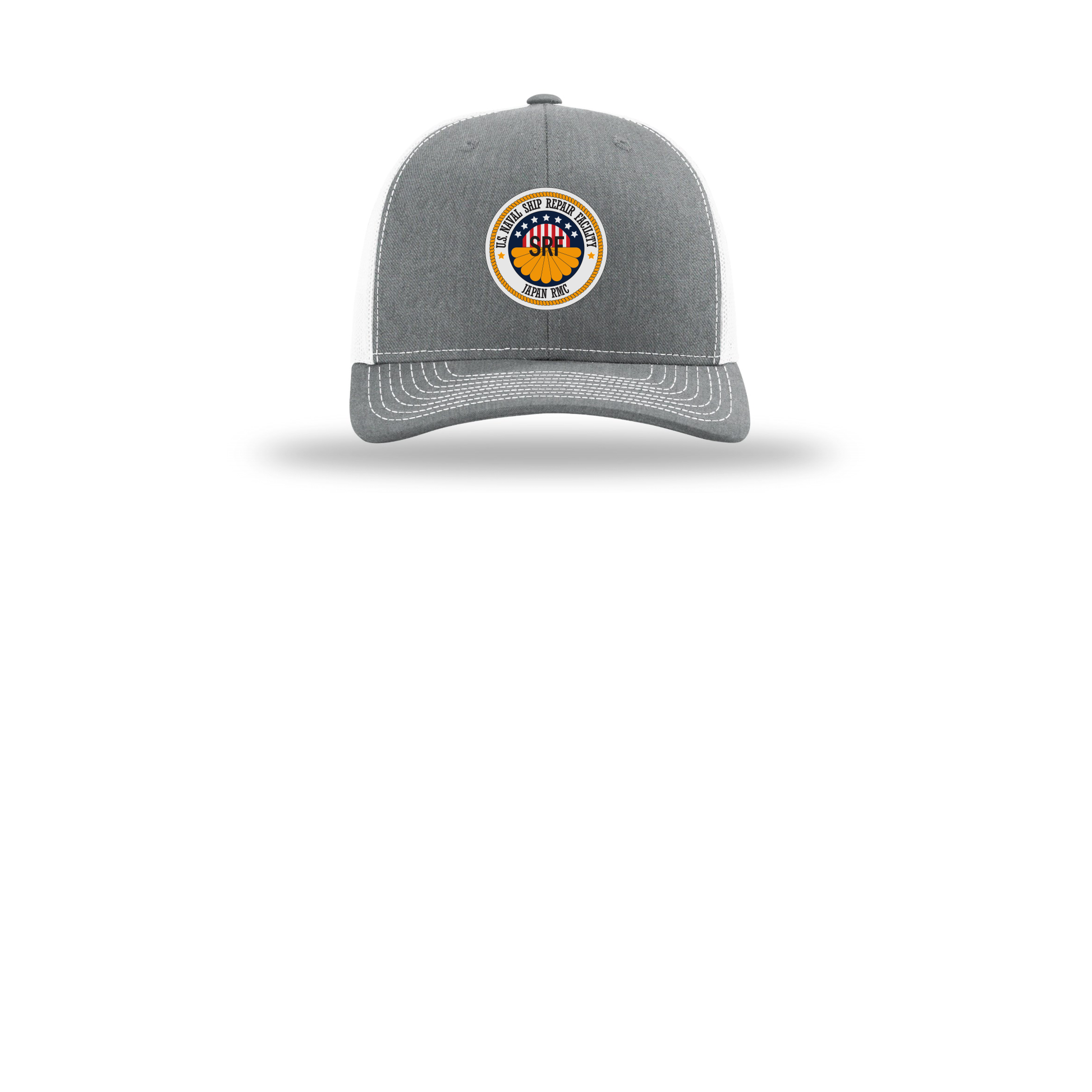 srf-jrmc-richardson-trucker-cap-embroidery-capfront-R112-heathergreywhite-flat-front