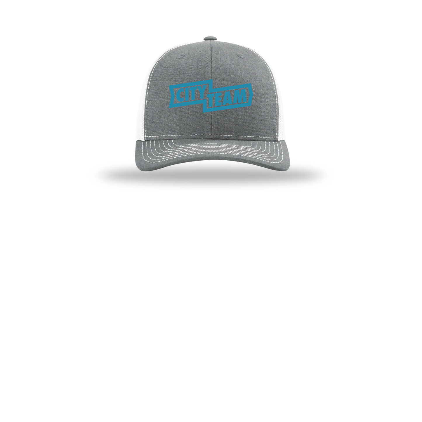 cityteam-richardson-trucker-cap-embroidery-capfront-R112-heathergreywhite-flat-front