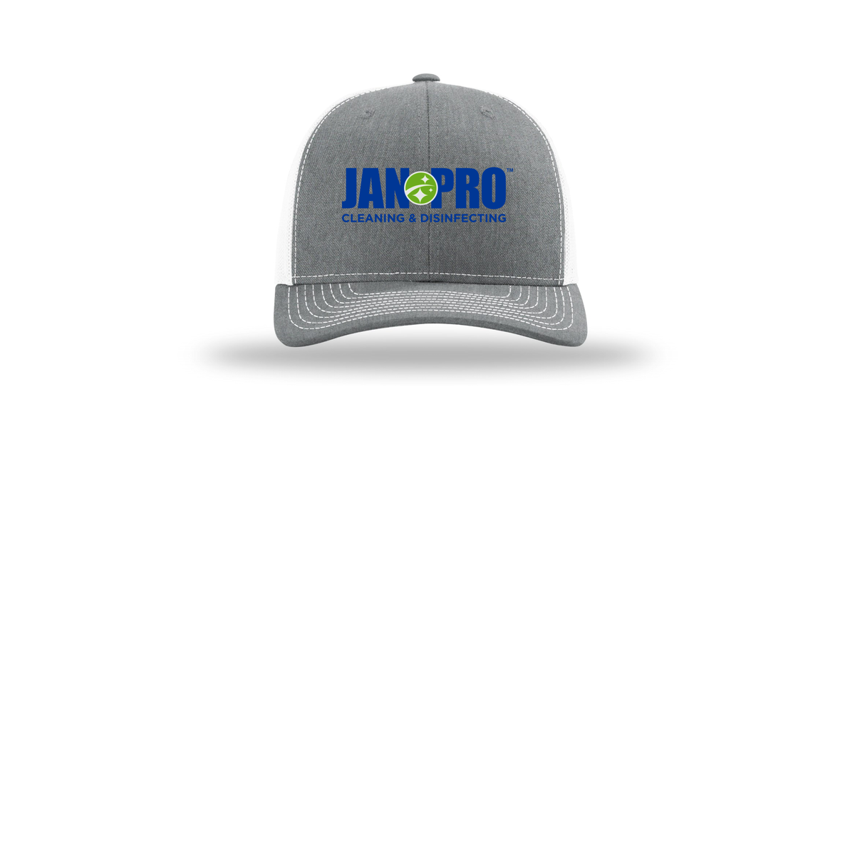 jan-pro-richardson-trucker-cap-embroidery-capfront-R112-heathergreywhite-flat-front