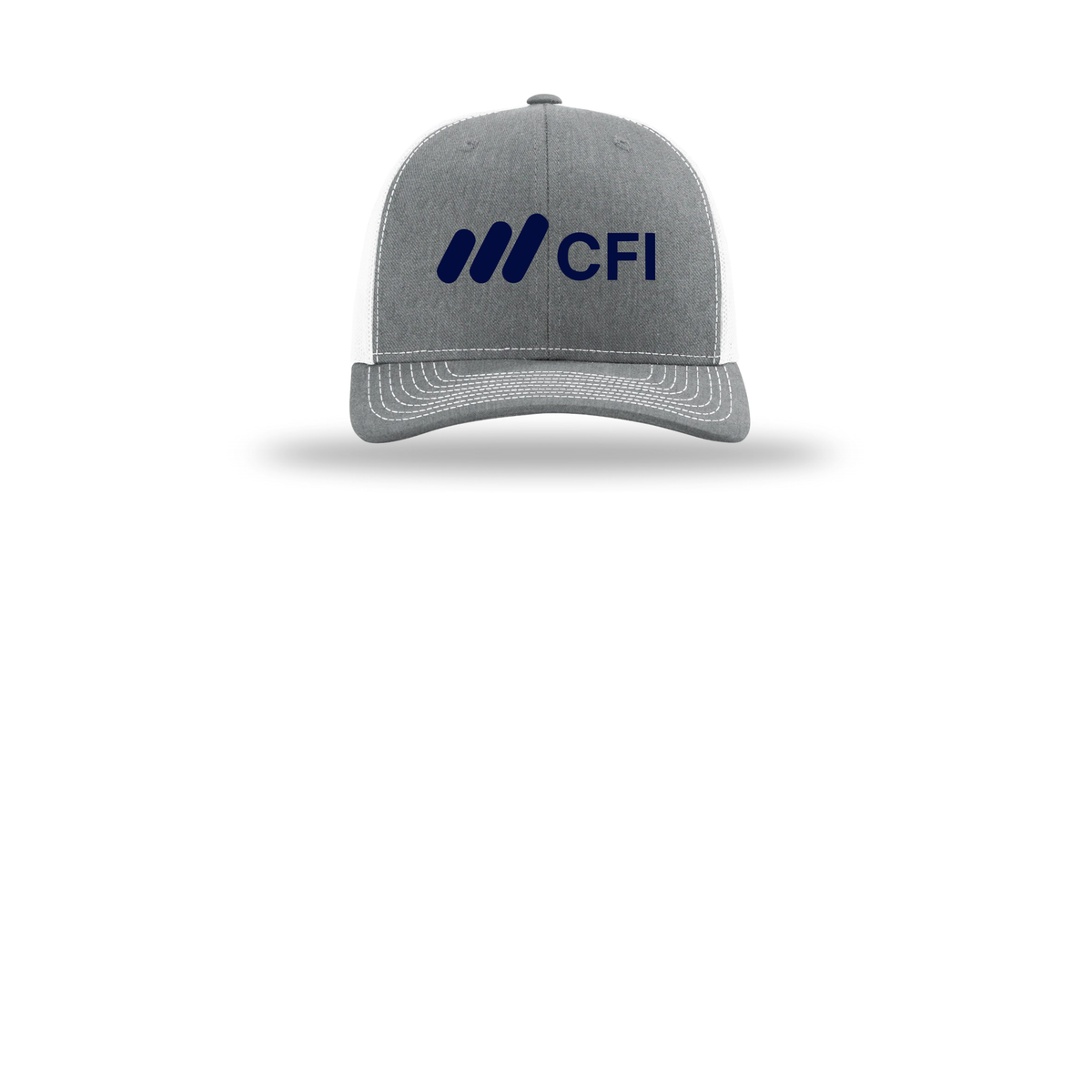 corporatefinanceinstitute-richardson-trucker-cap-embroidery-capfront-R112-heathergreywhite-flat-front