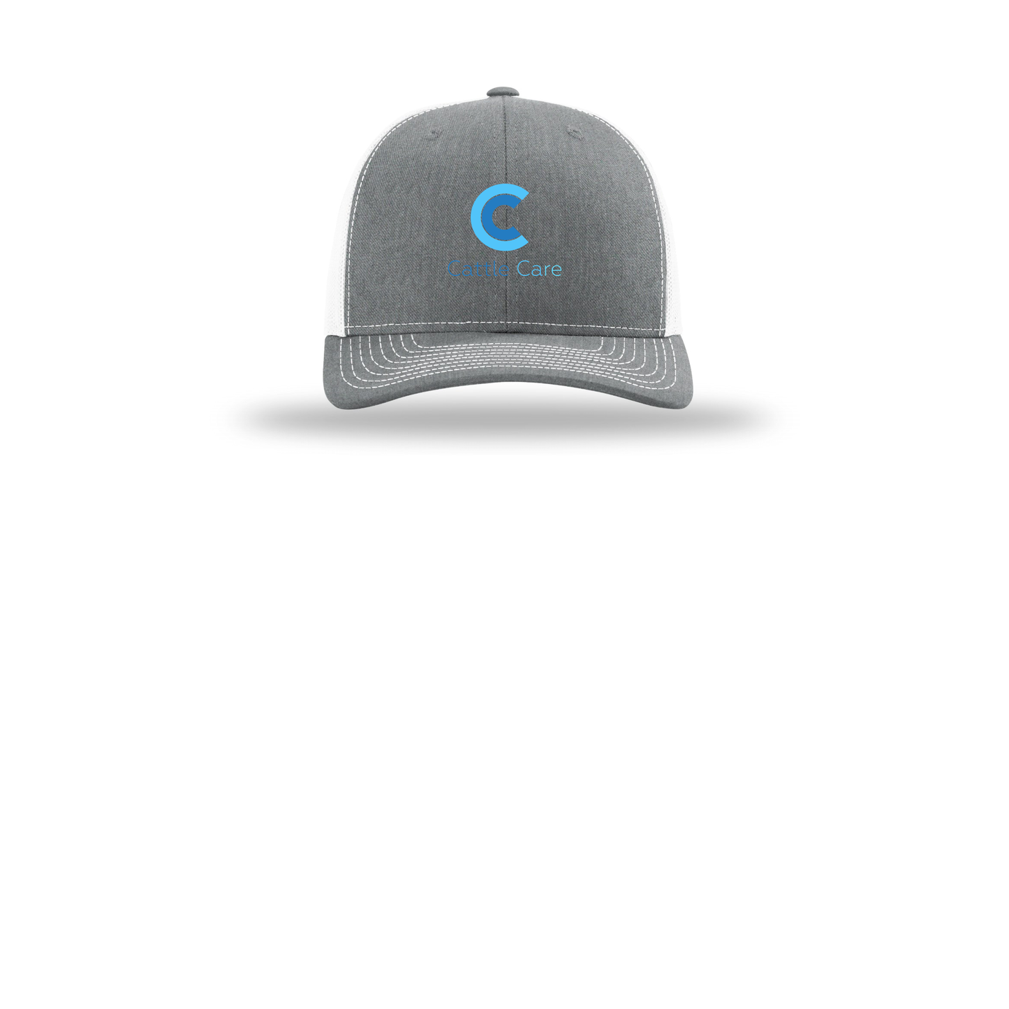 cattle-care-richardson-trucker-cap-embroidery-capfront-R112-heathergreywhite-flat-front