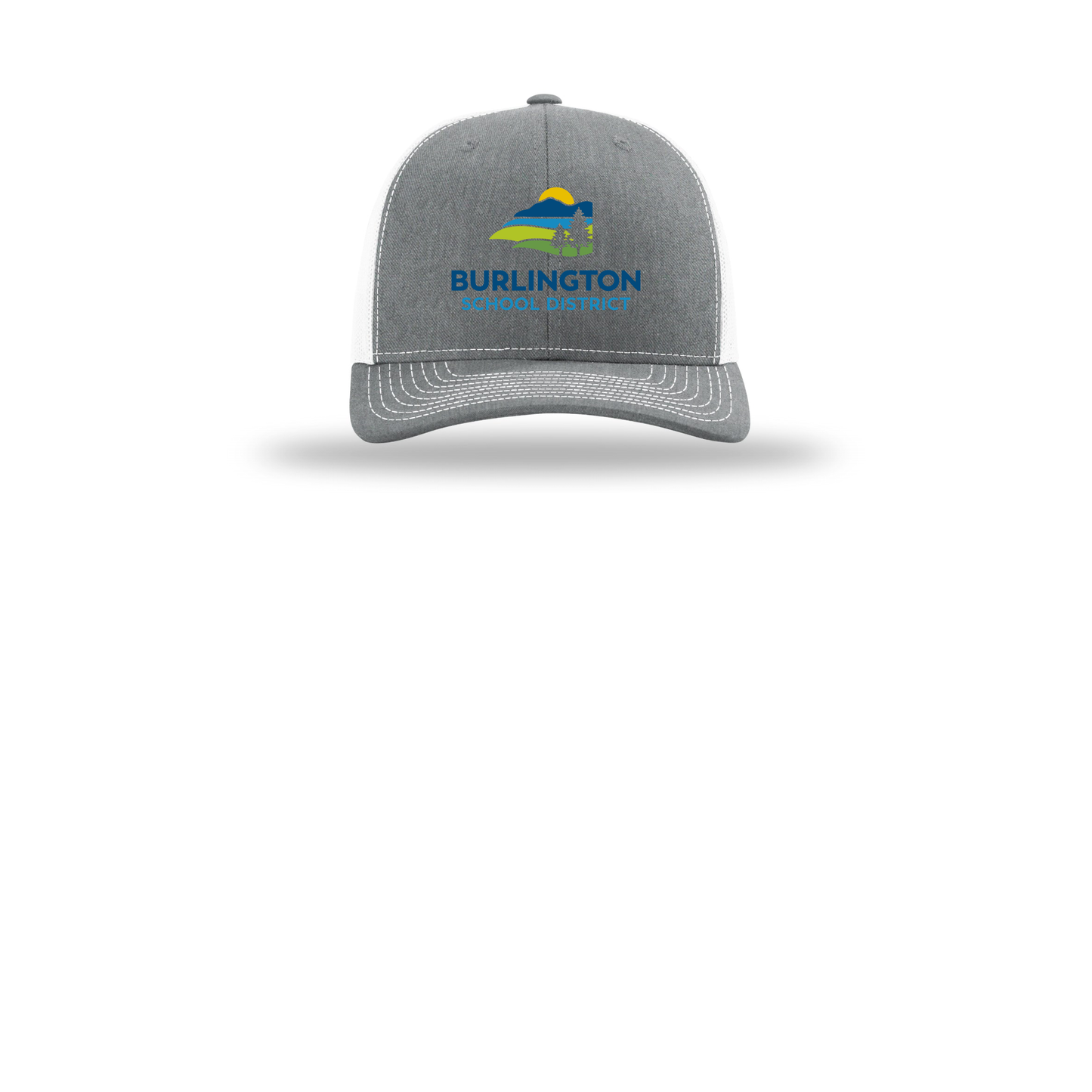bsdvt-richardson-trucker-cap-embroidery-capfront-R112-heathergreywhite-flat-front