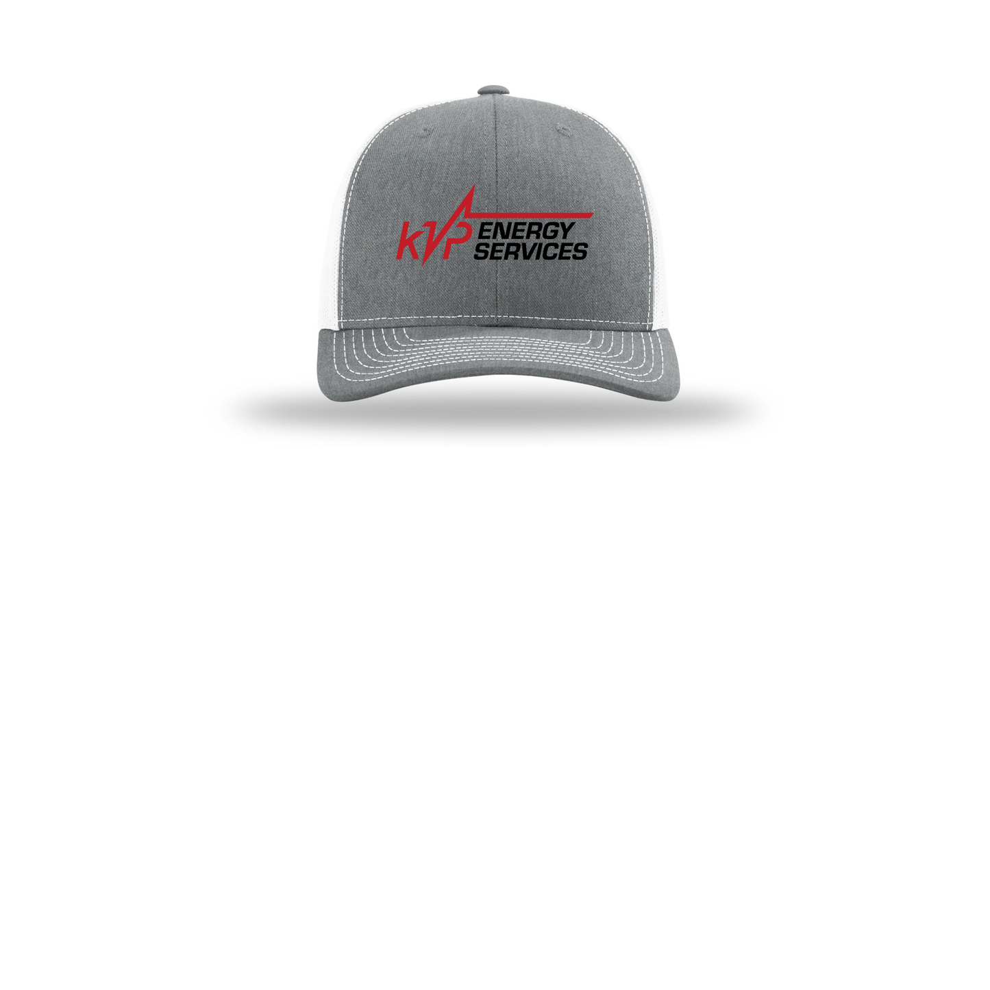 kvpenergy-richardson-trucker-cap-embroidery-capfront-R112-heathergreywhite-flat-front