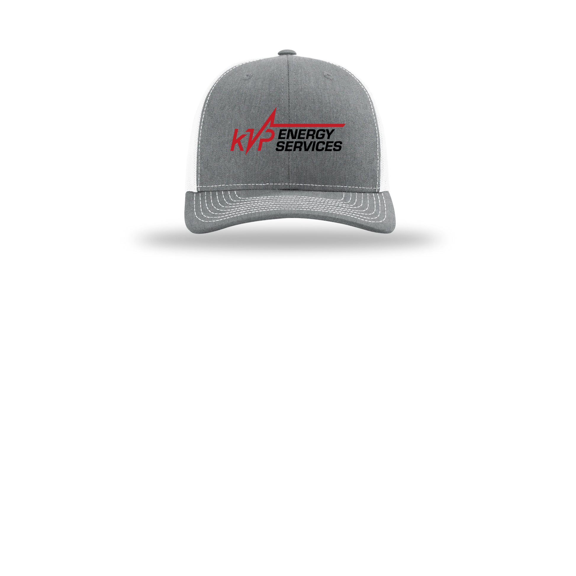 kvpenergy-richardson-trucker-cap-embroidery-capfront-R112-heathergreywhite-flat-front