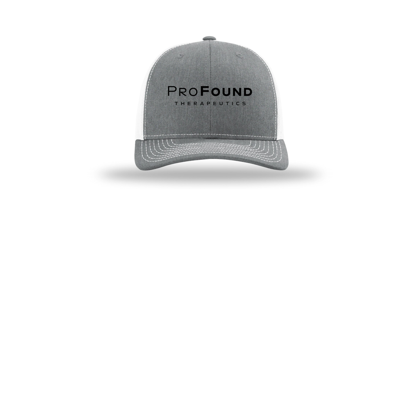profoundtx-richardson-trucker-cap-embroidery-capfront-R112-heathergreywhite-flat-front