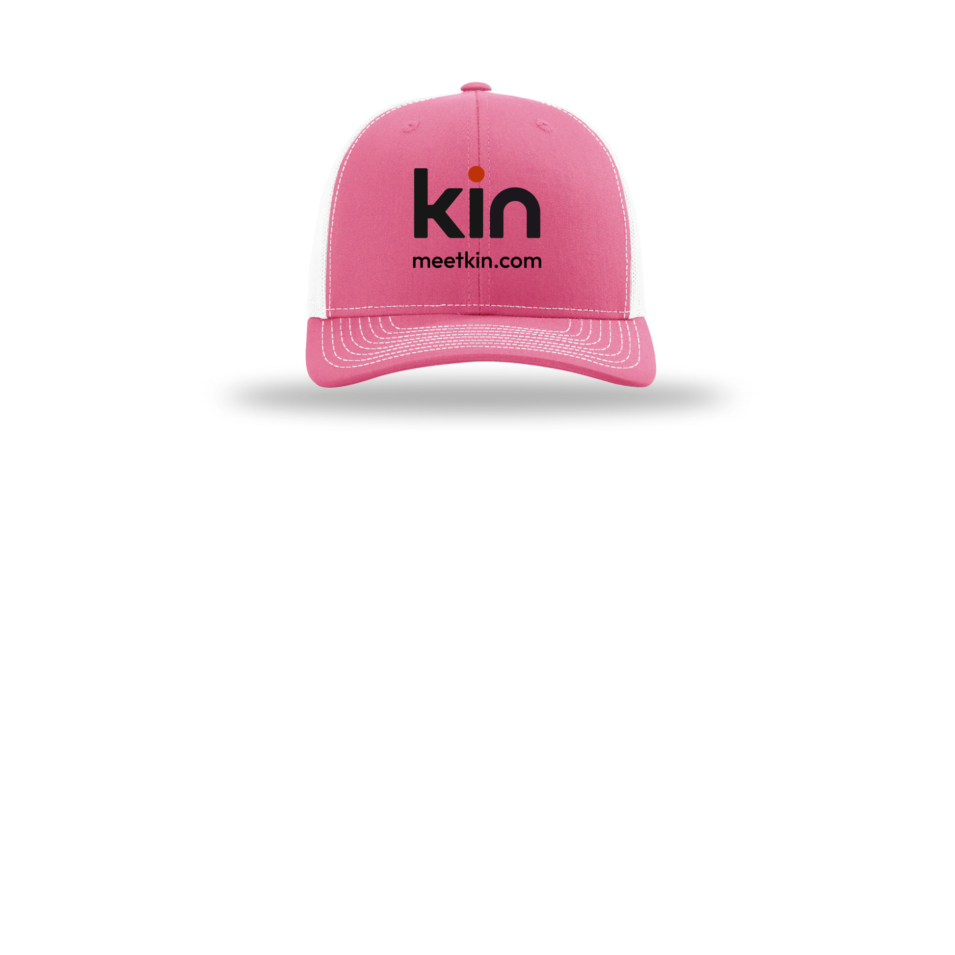 kin-richardson-trucker-cap-embroidery-capfront-R112-hotpinkwhite-flat-front