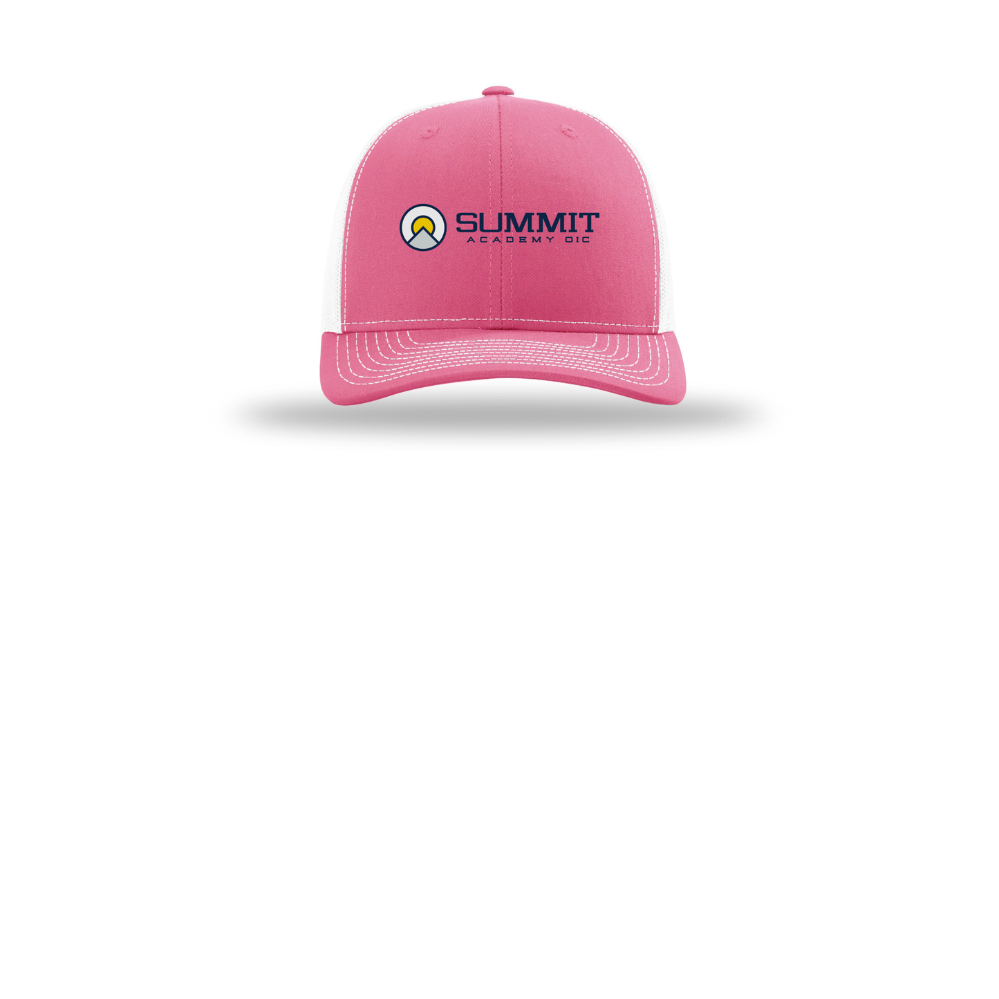 saoic-richardson-trucker-cap-embroidery-capfront-R112-hotpinkwhite-flat-front