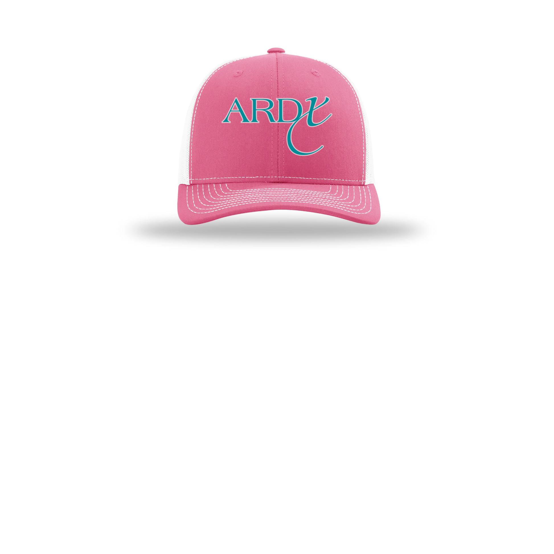 ardx-richardson-trucker-cap-embroidery-capfront-R112-hotpinkwhite-flat-front