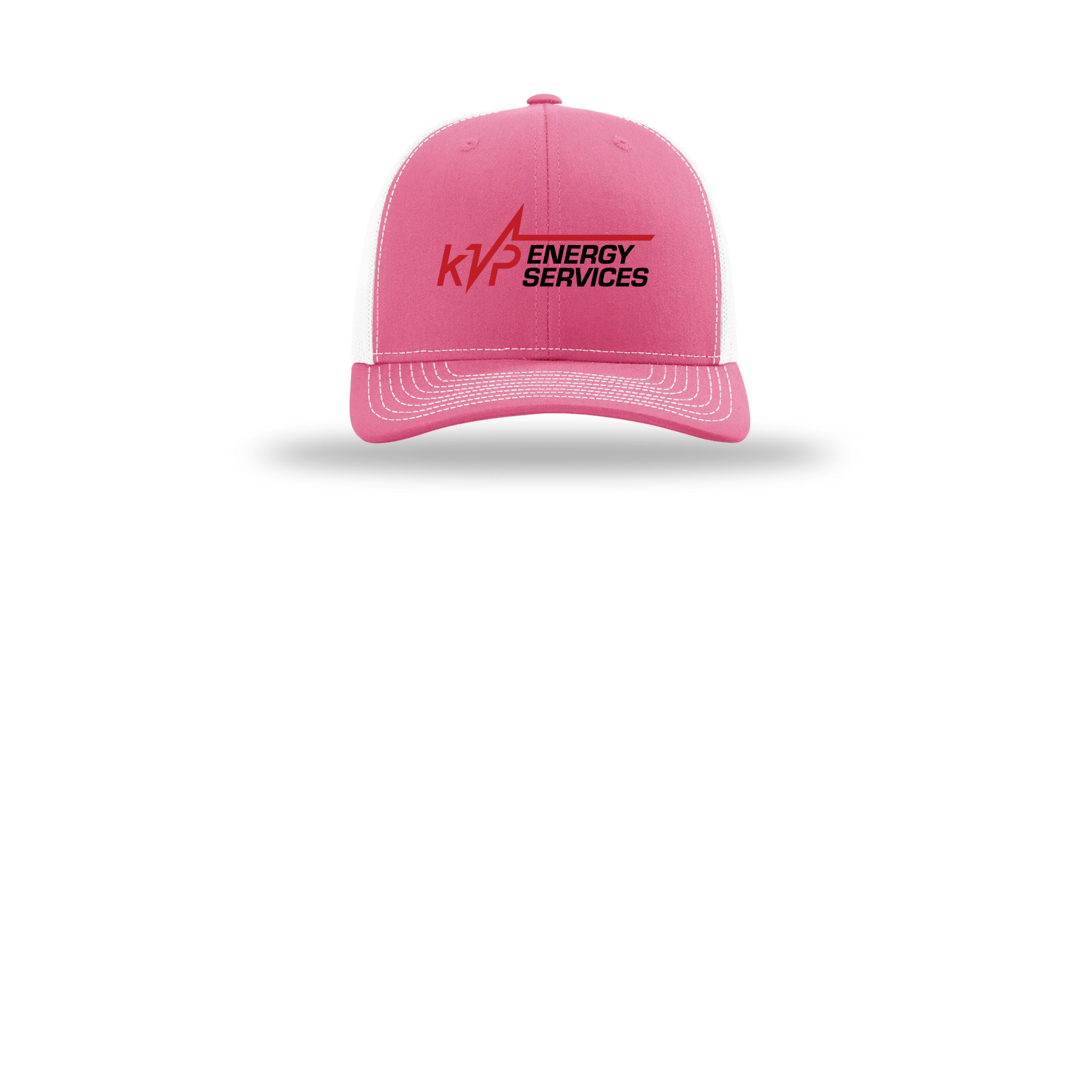 kvpenergy-richardson-trucker-cap-embroidery-capfront-R112-hotpinkwhite-flat-front