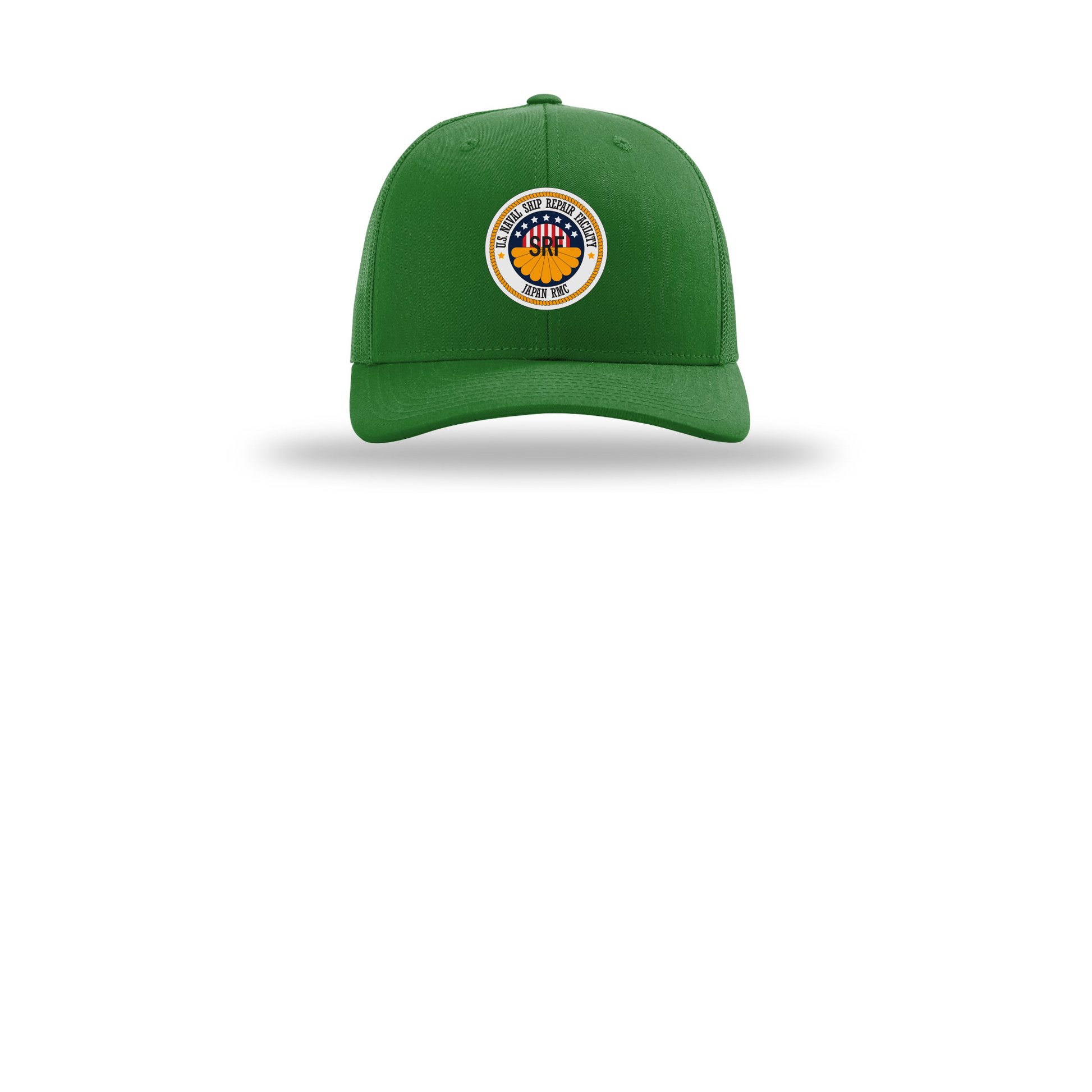 srf-jrmc-richardson-trucker-cap-embroidery-capfront-R112-kelly-flat-front