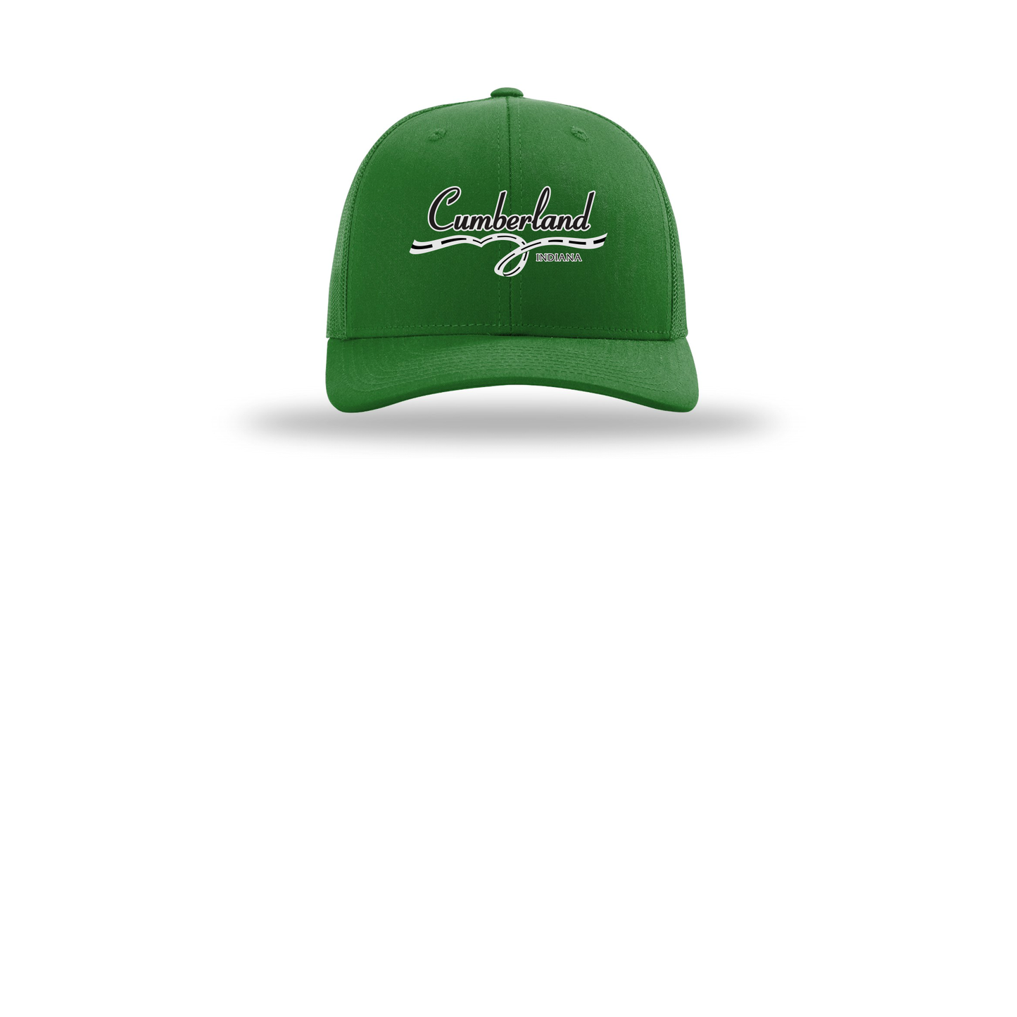 cumberland-richardson-trucker-cap-embroidery-capfront-R112-kelly-flat-front