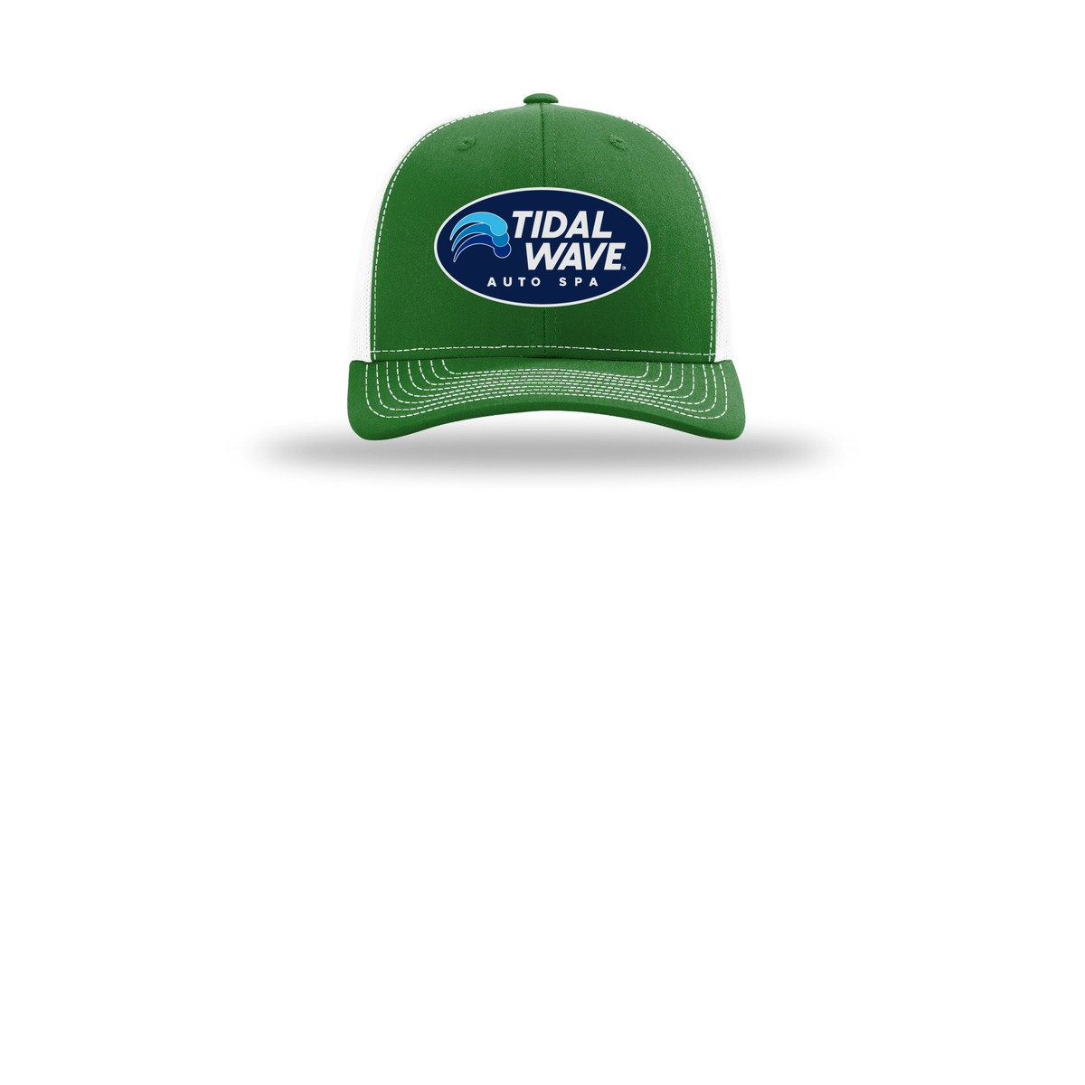 tidalwaveautospa-richardson-trucker-cap-embroidery-capfront-R112-kellywhite-flat-front