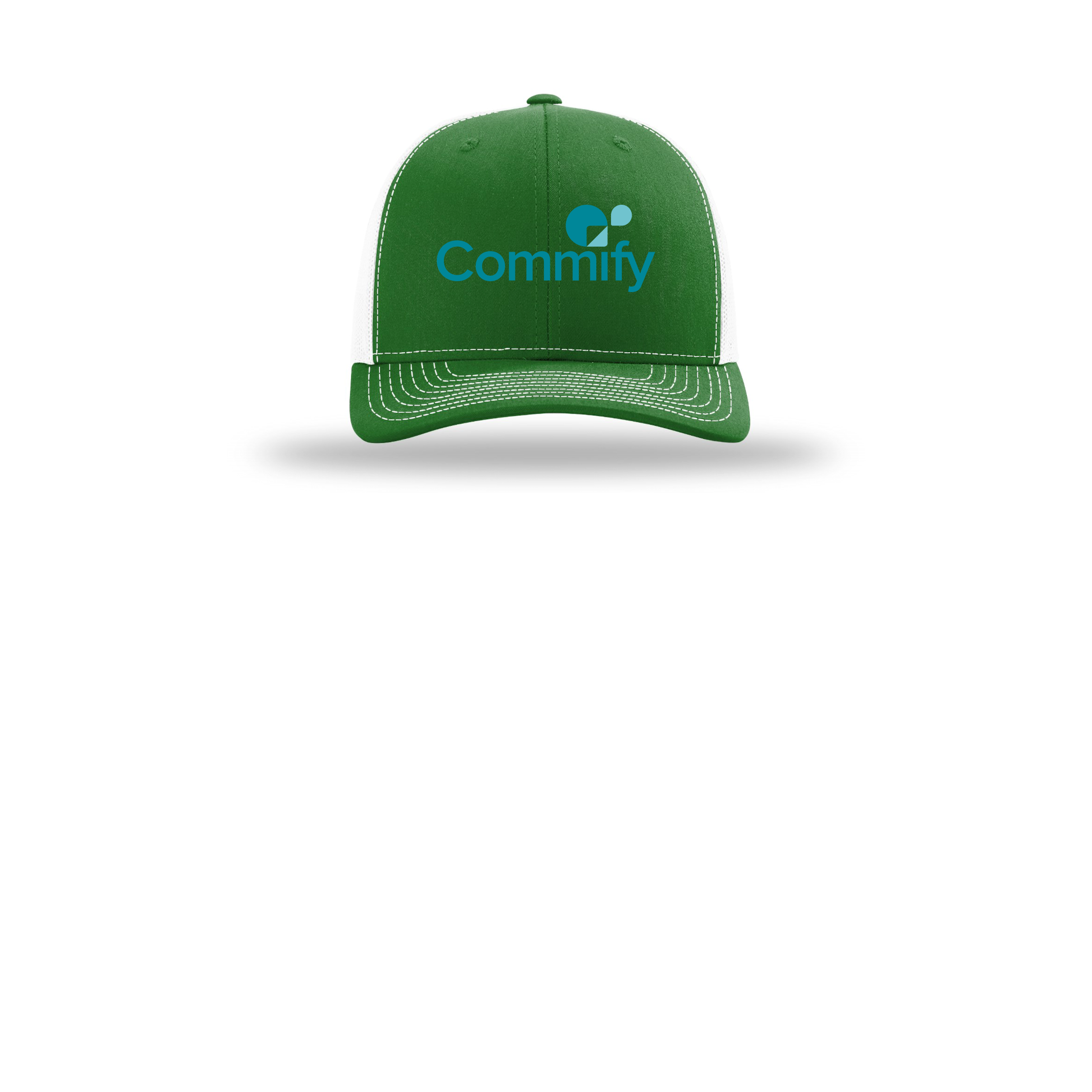 commify-richardson-trucker-cap-embroidery-capfront-R112-kellywhite-flat-front